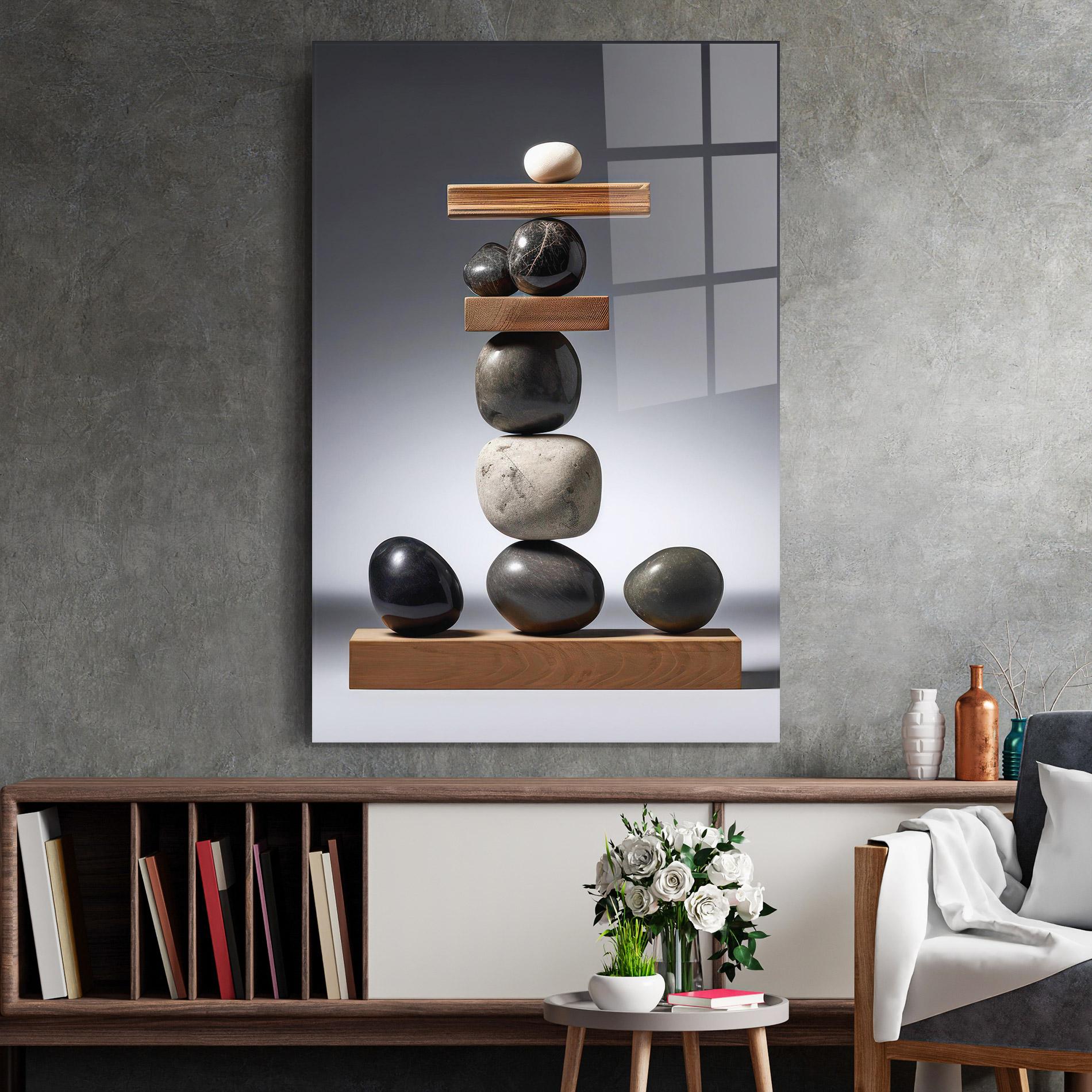 Glasbild Zen Stones mockup 2