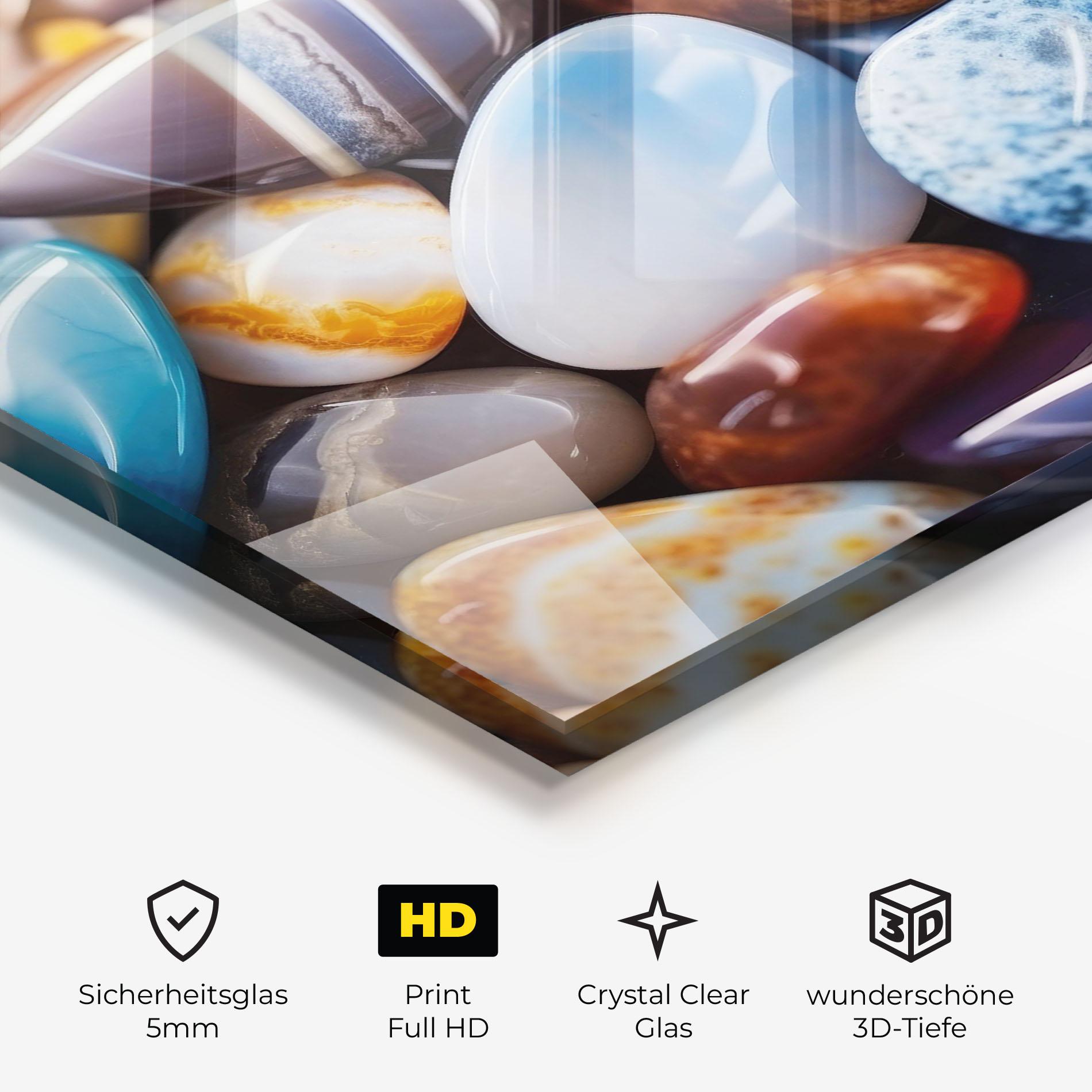 Glasbild Beach Gemstones mockup 3