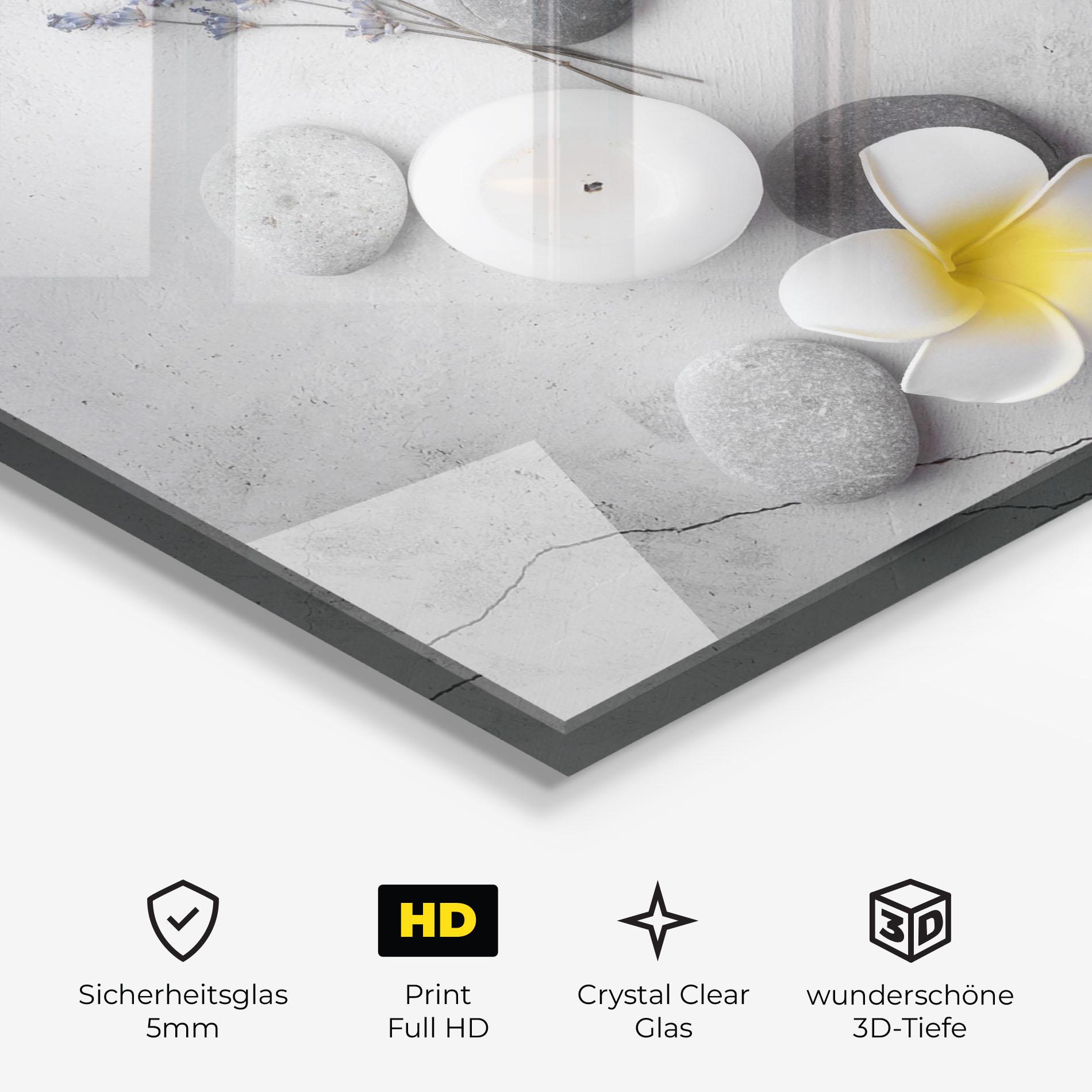 Glasbild Feng Shui Stones mockup 3
