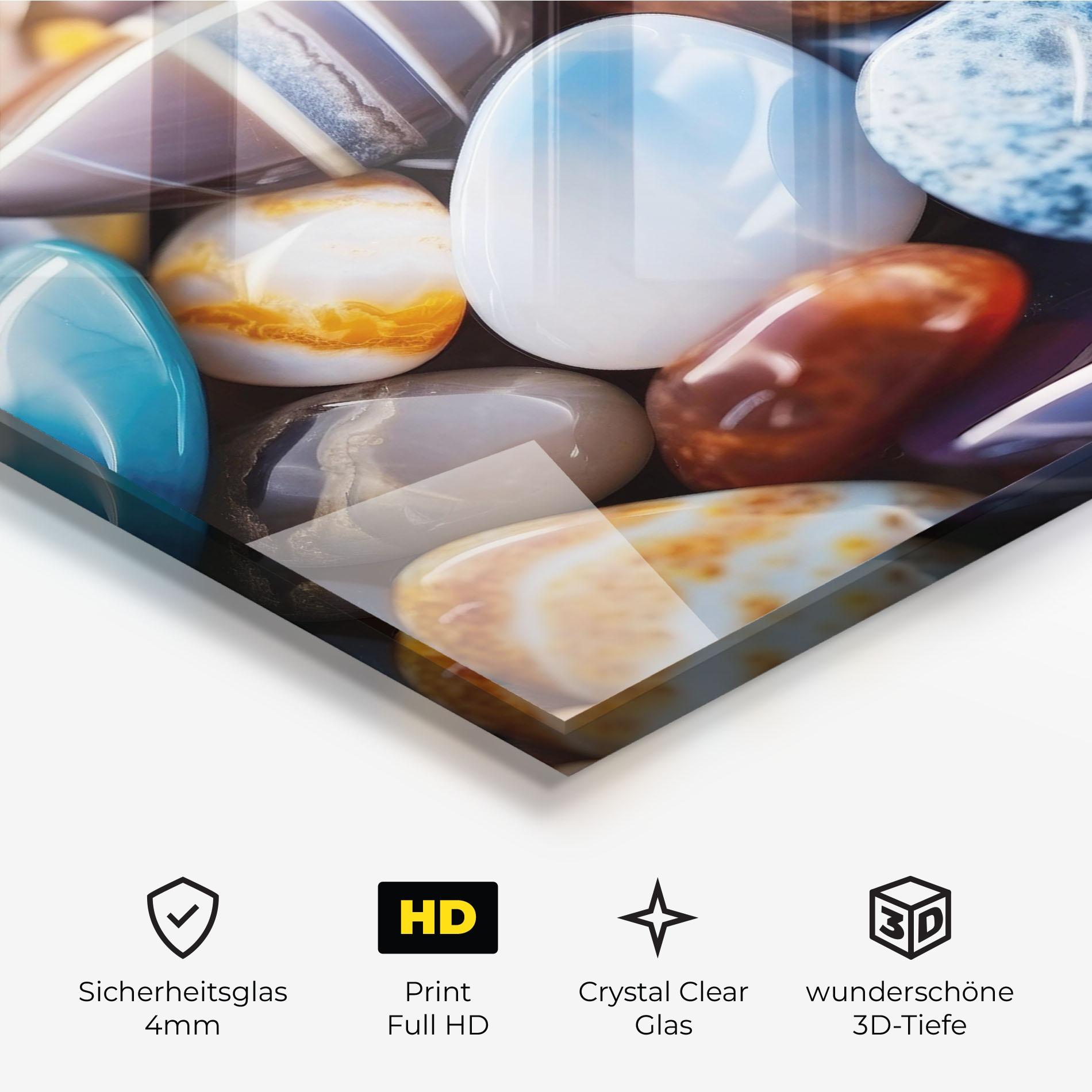 Glasbild Beach Gemstones mockup 3