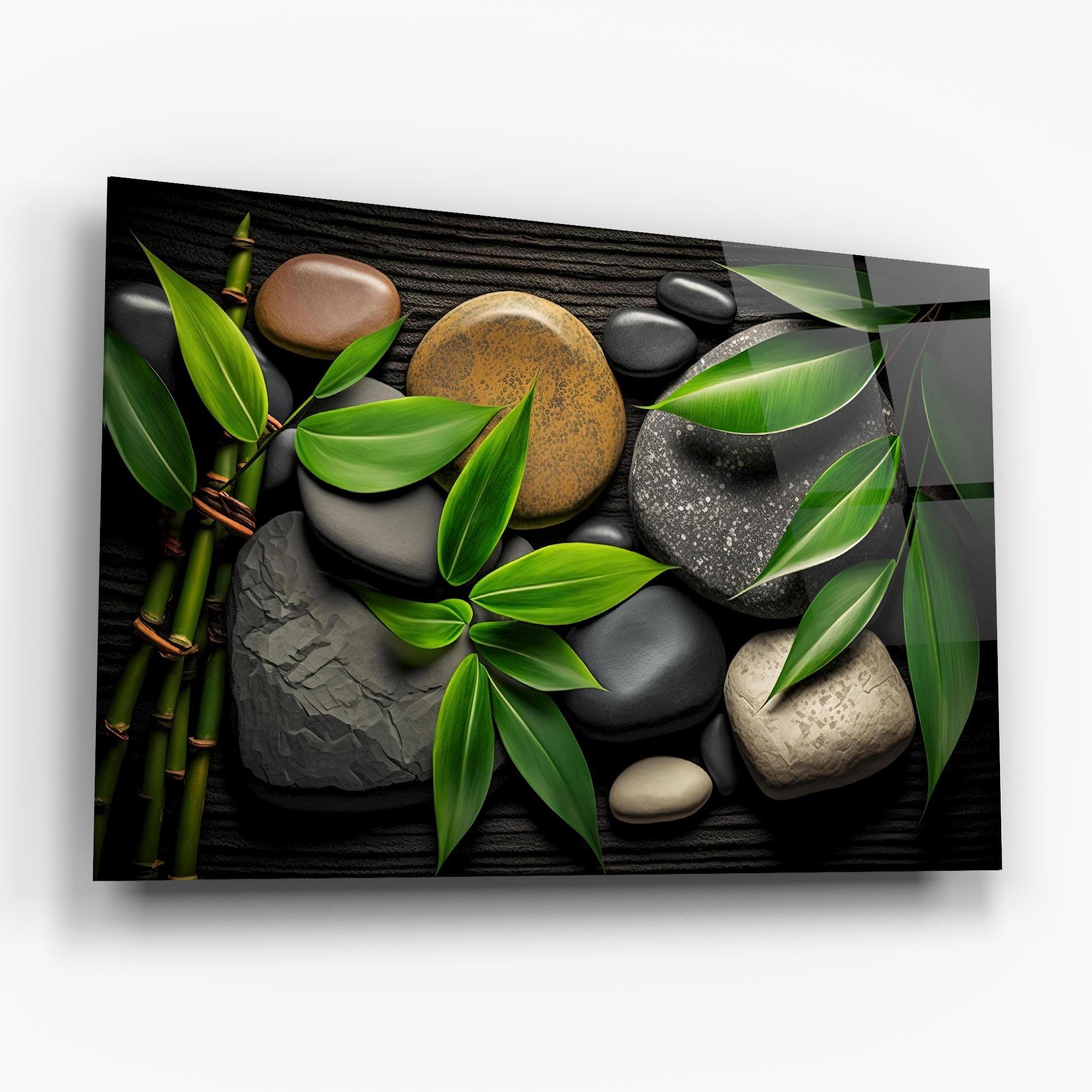 Glasbild Bamboo Stones View mockup 6