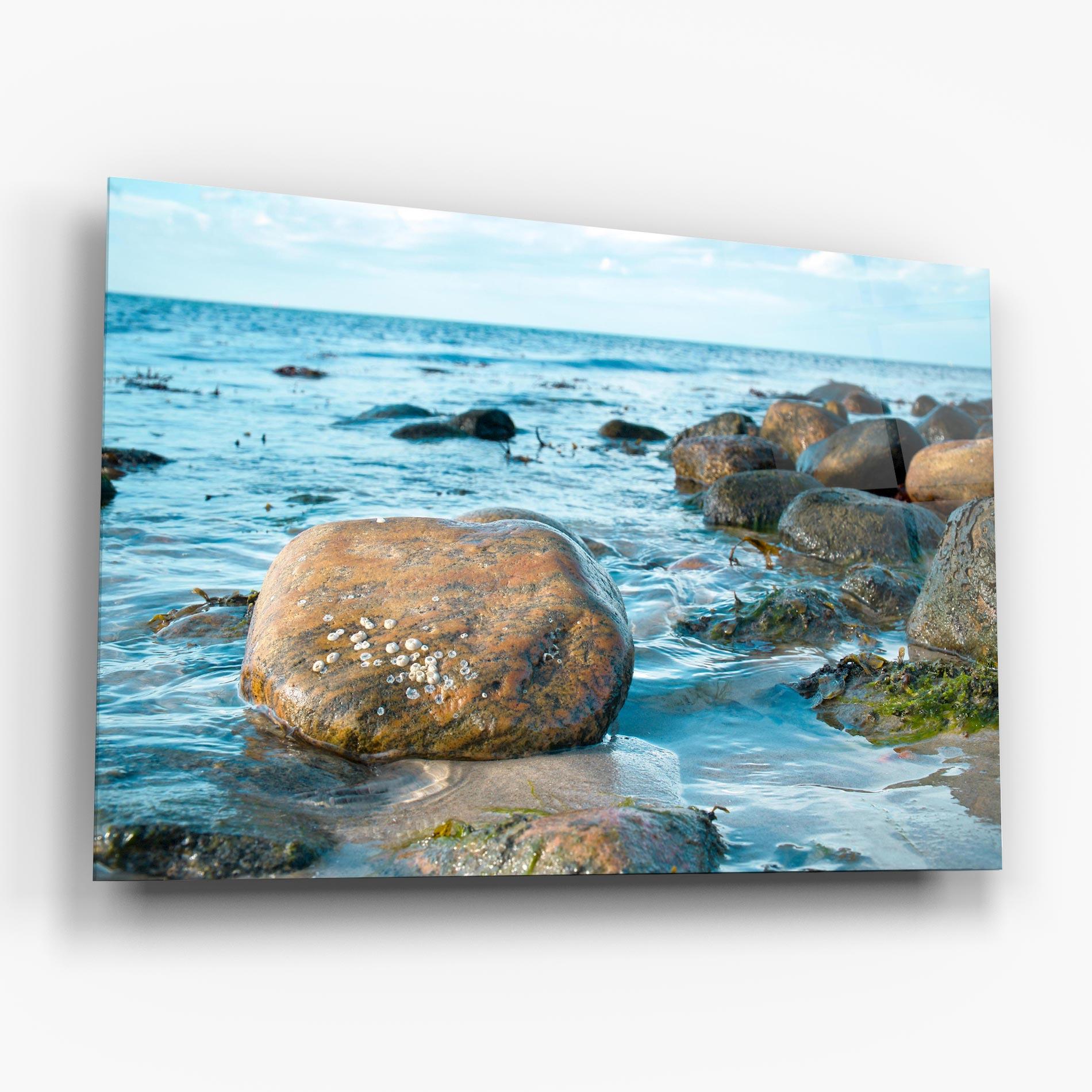 Glasbild Beach Stones mockup 6
