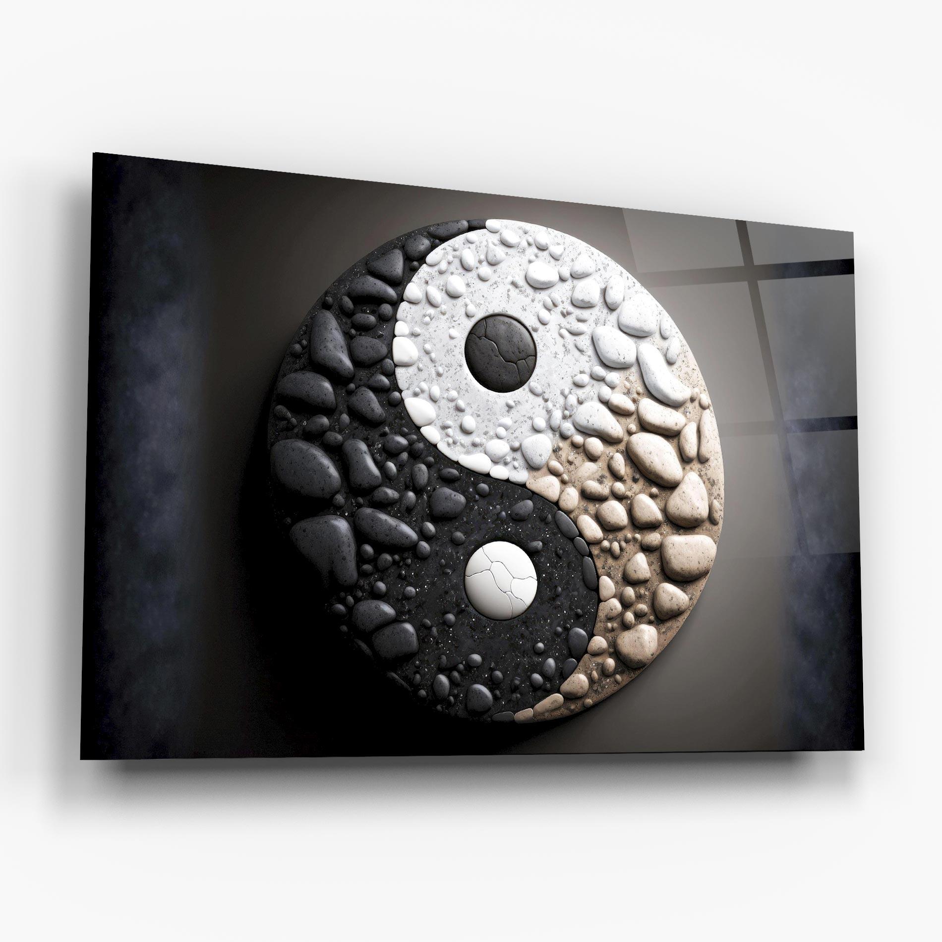 Glasbild Yinyang Stones mockup 6