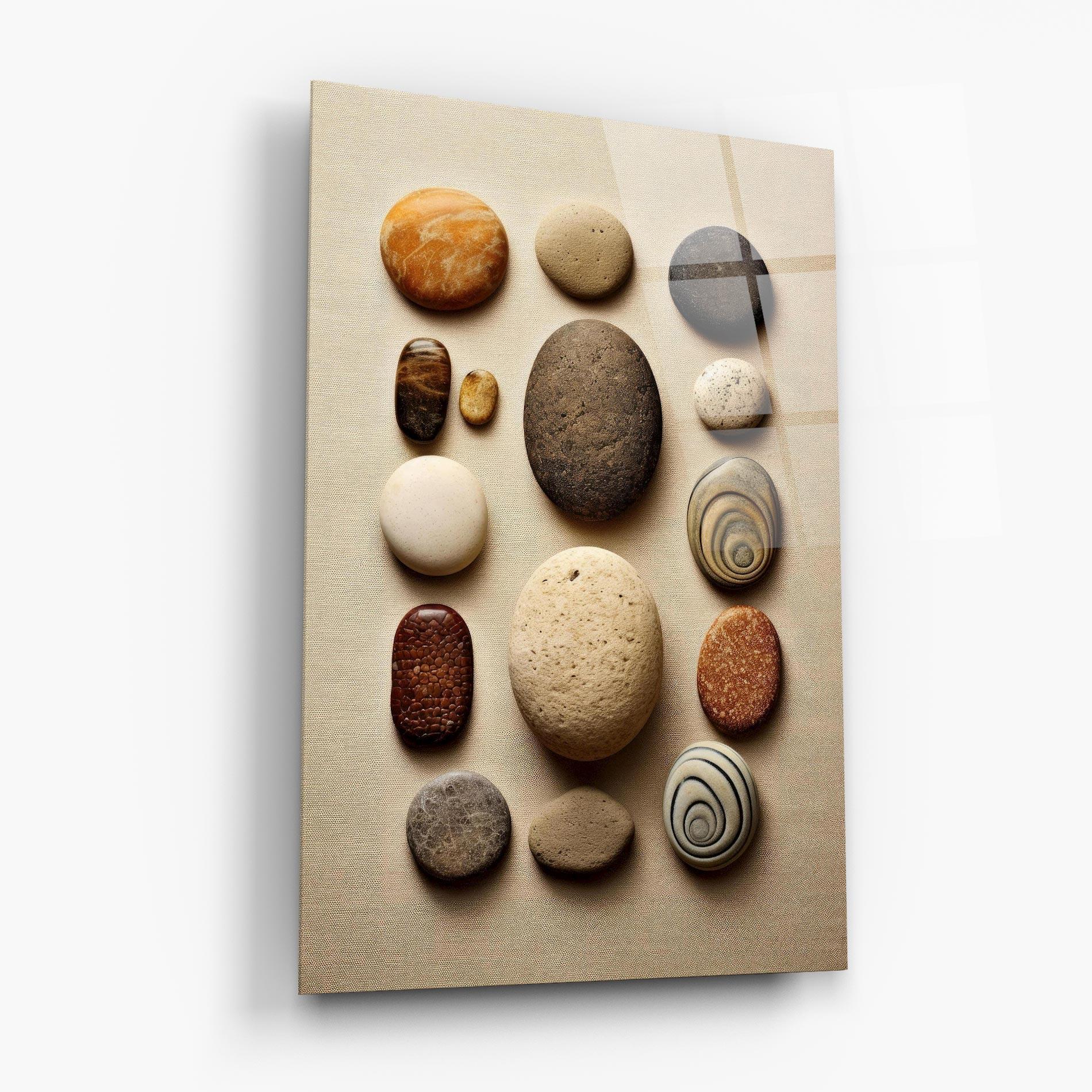 Glasbild Massage Stones Sand mockup 6