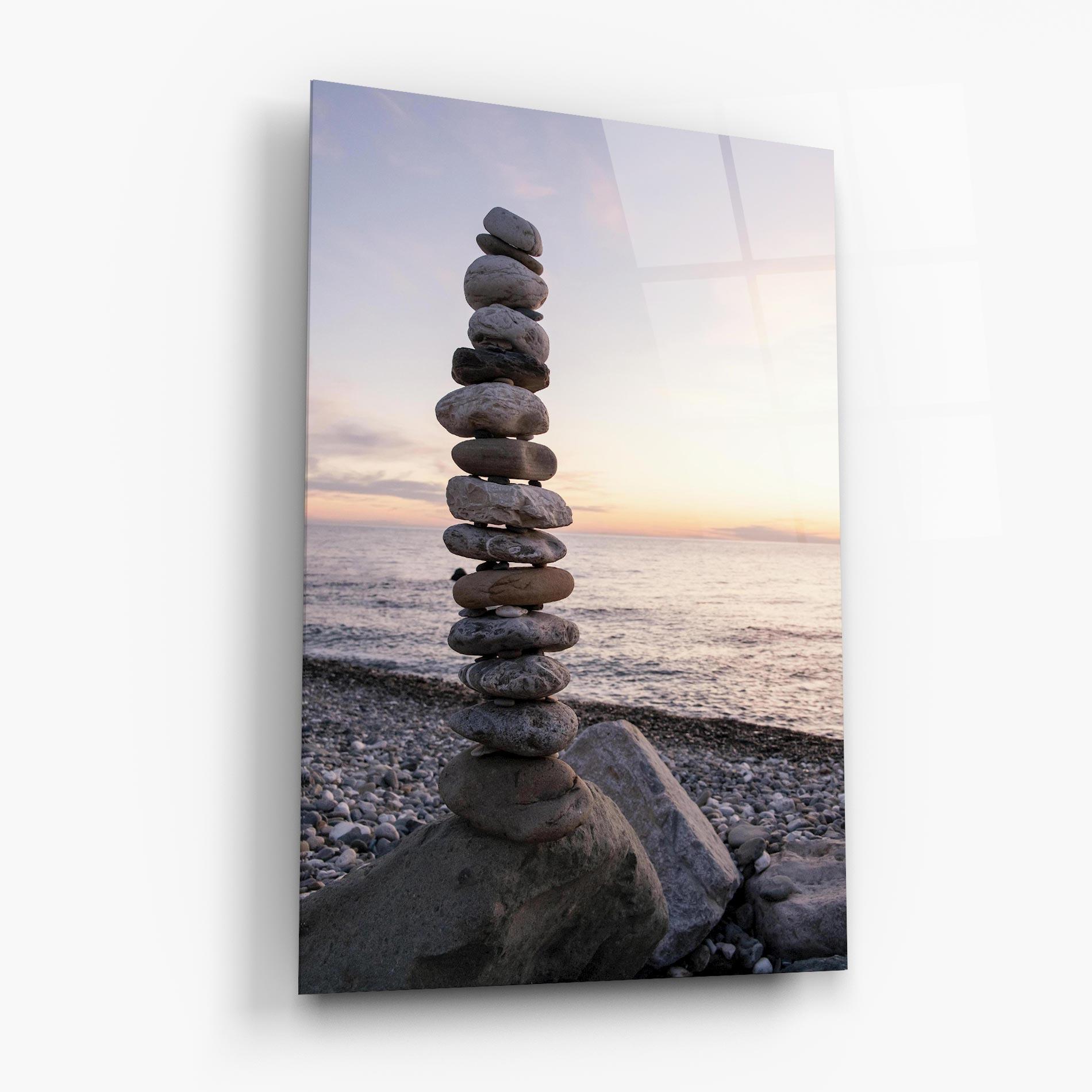 Glasbild Pebbles Seaside mockup 6