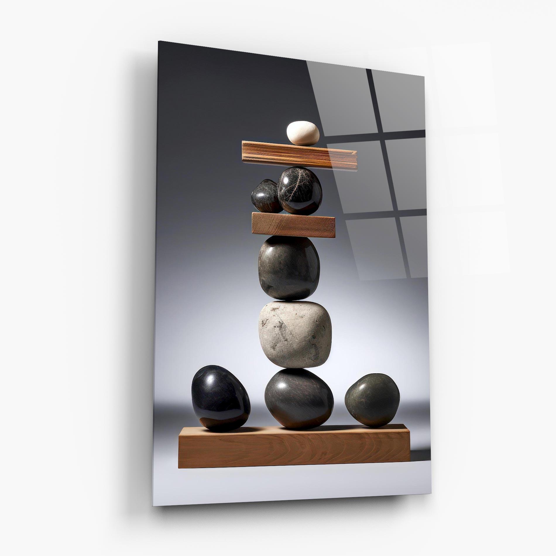 Glasbild Zen Stones mockup 6