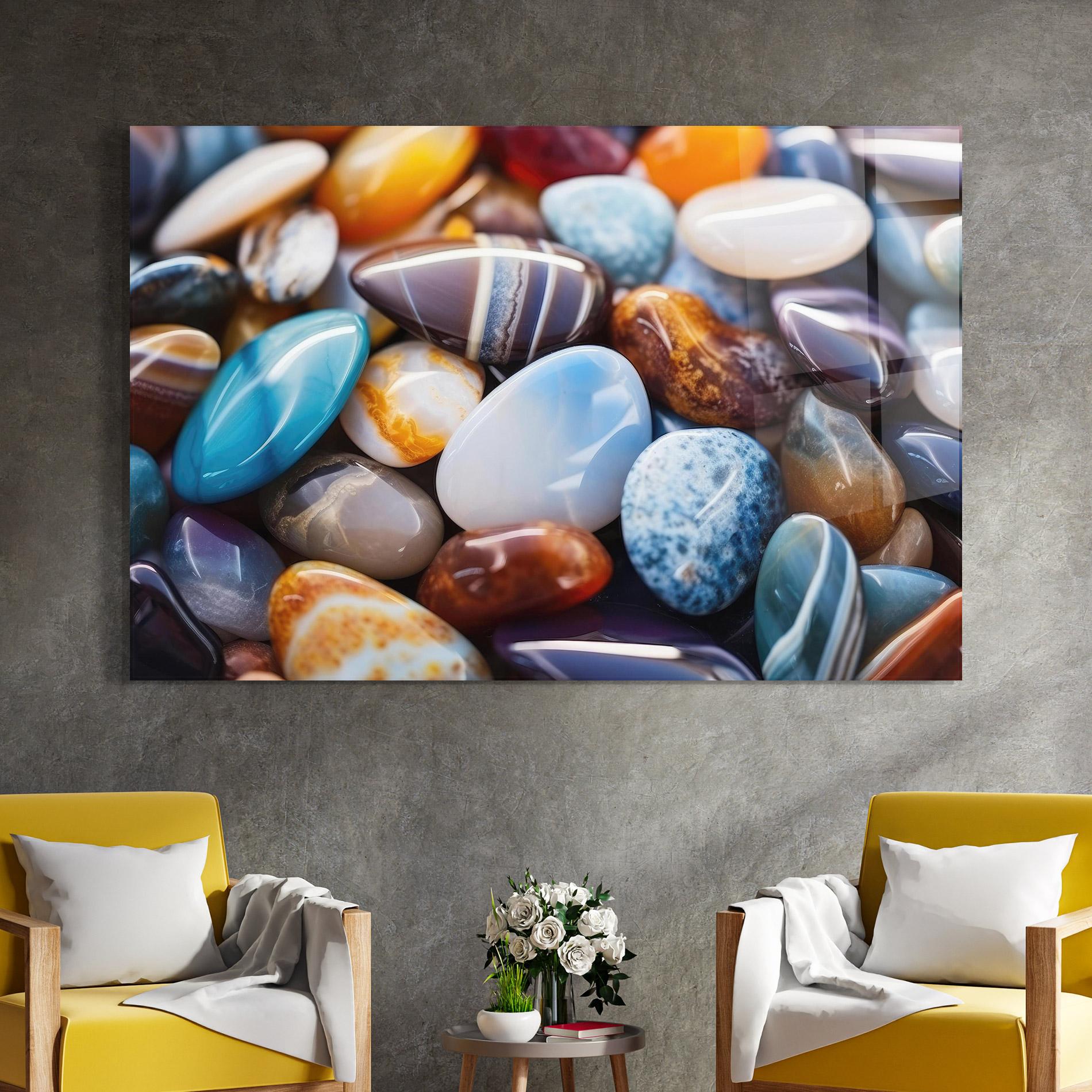 Glasbild Beach Gemstones mockup 4