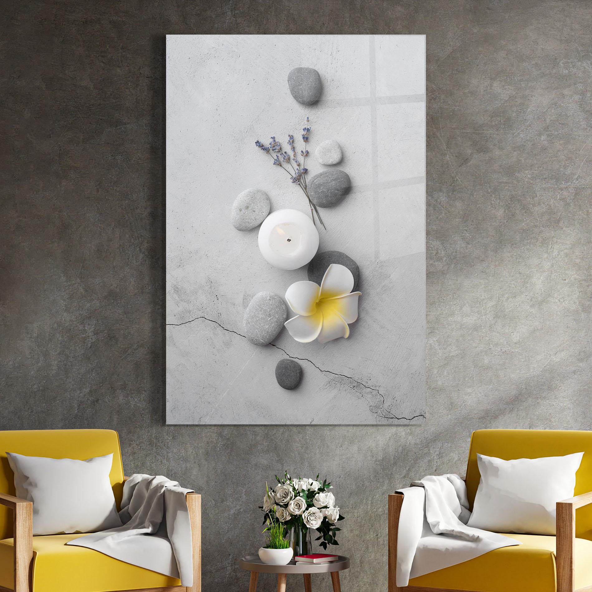 Glasbild Feng Shui Stones mockup 4