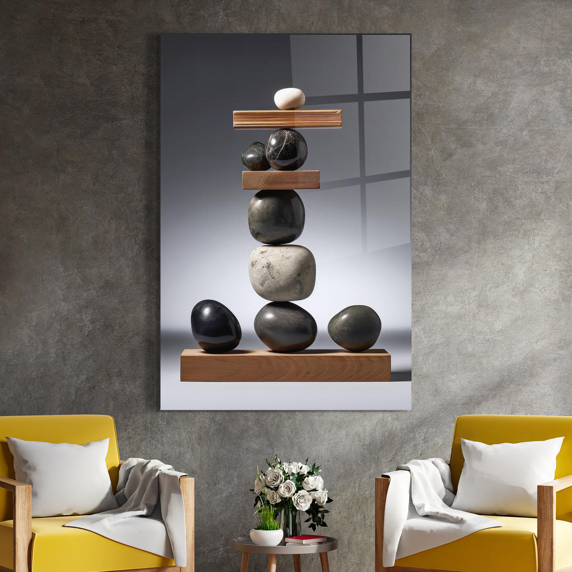 Glasbild Zen Stones mockup 4