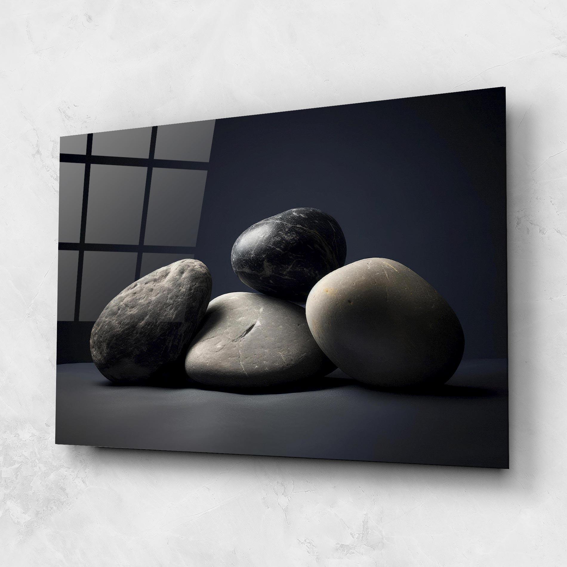 Glasbild Grey Stone mockup 1