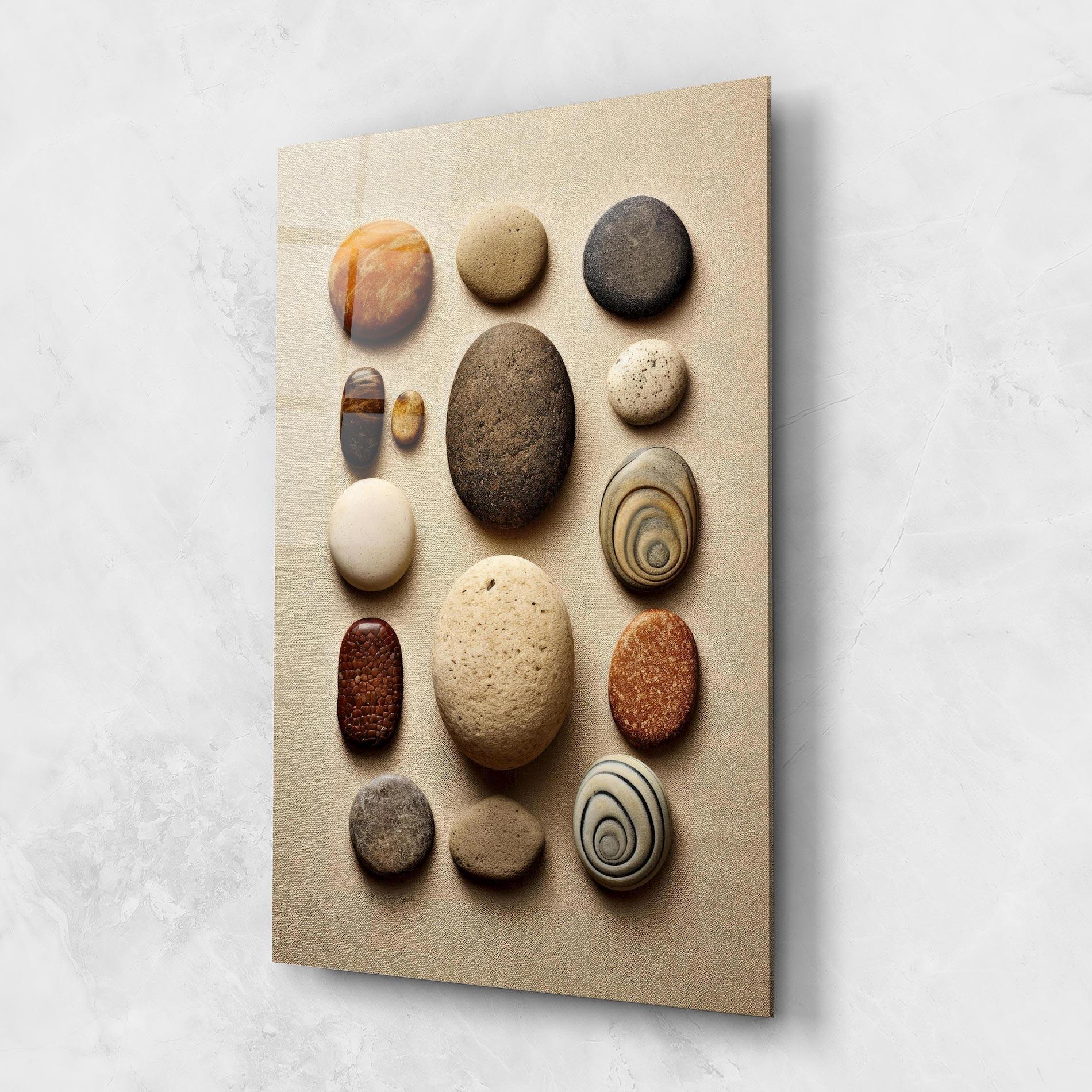 Glasbild Massage Stones Sand mockup 1