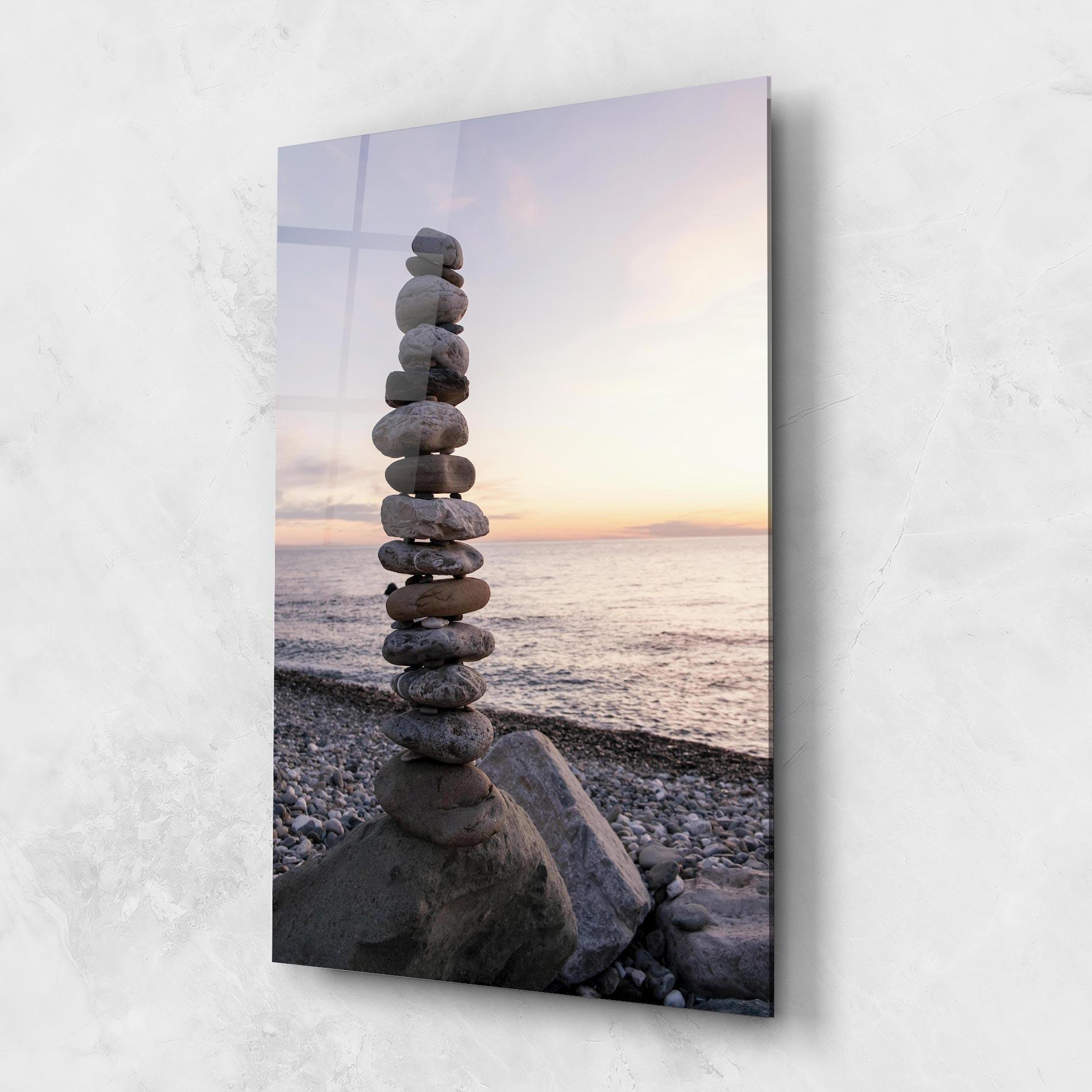Glasbild Pebbles Seaside mockup 1