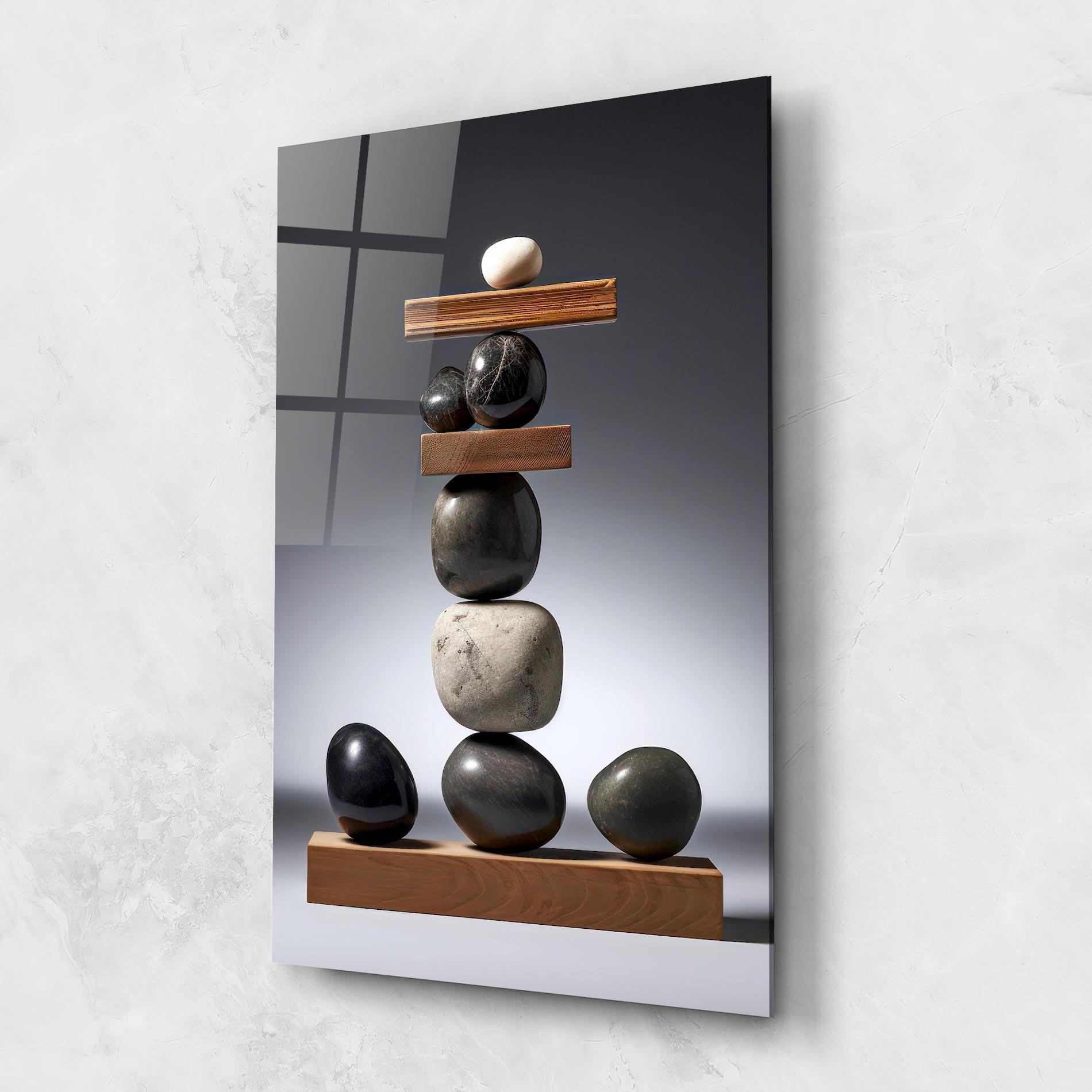 Glasbild Zen Stones mockup 1