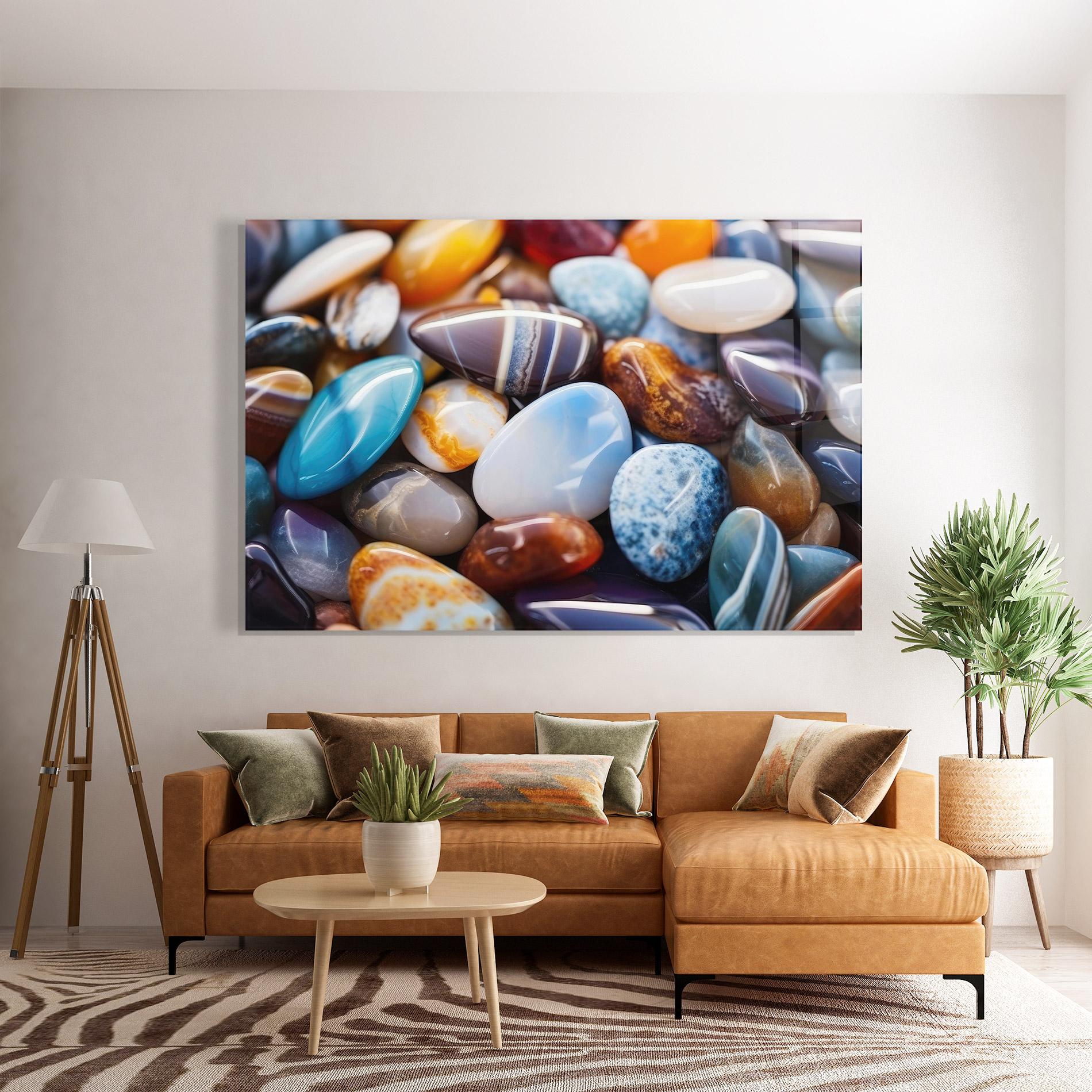 Glasbild Beach Gemstones mockup 7