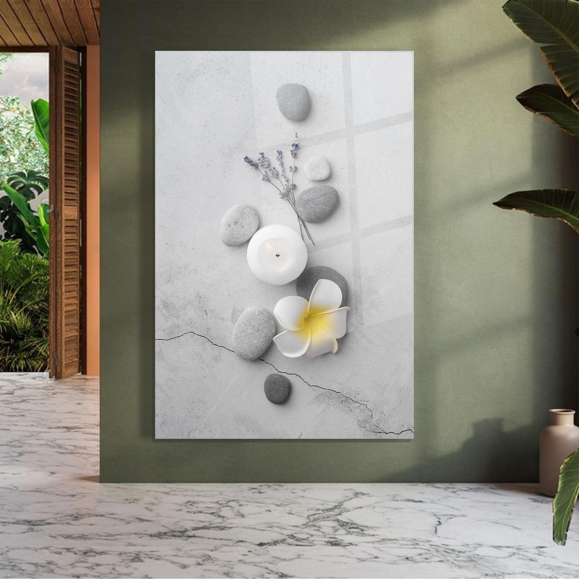 Glasbild Feng Shui Stones mockup 7
