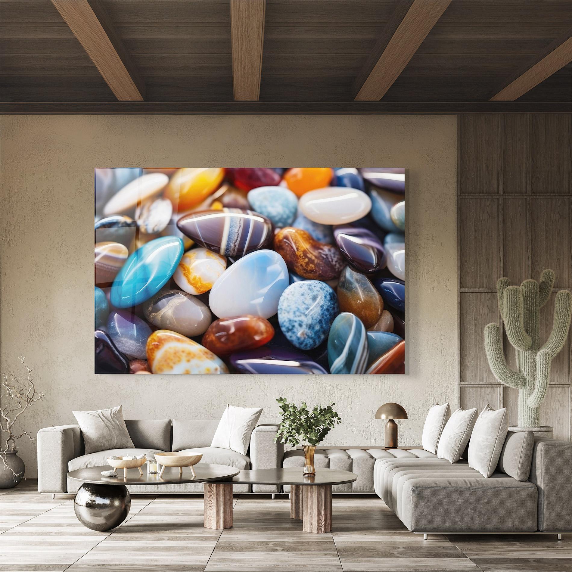 Glasbild Beach Gemstones mockup 8