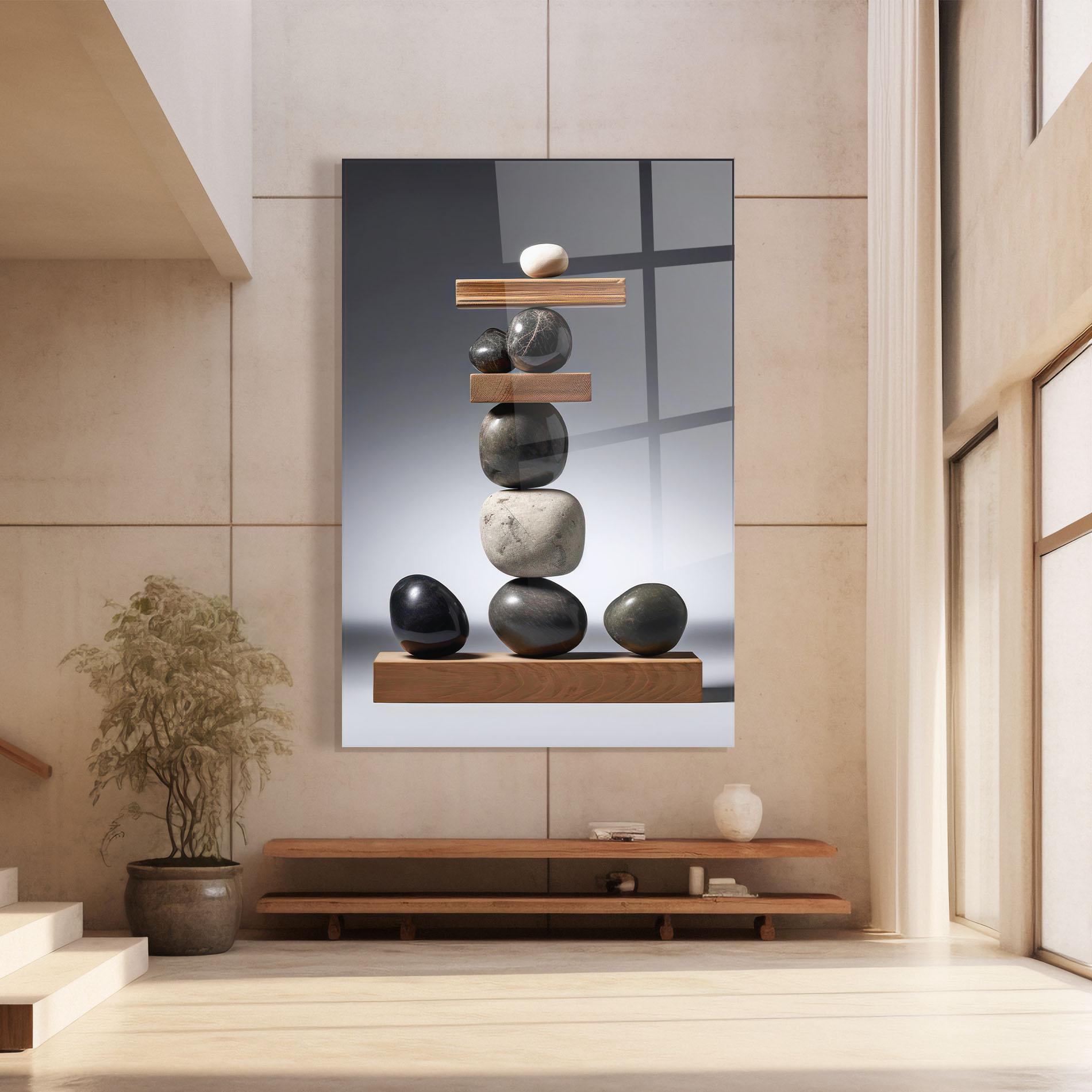 Glasbild Zen Stones mockup 8