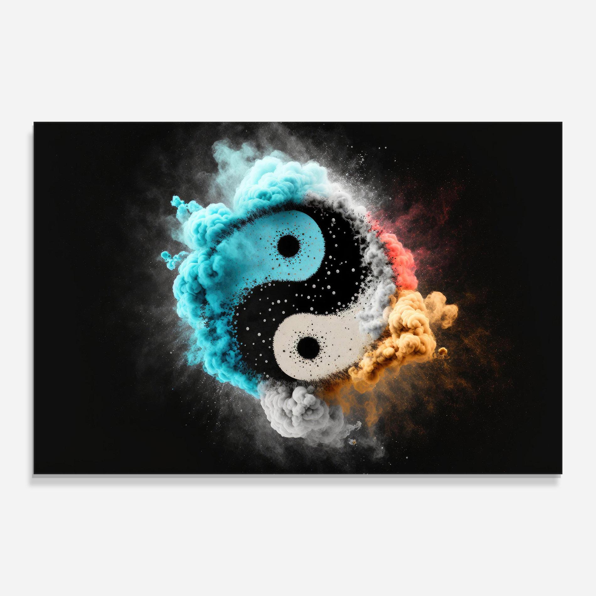 Glasbild Blue Smoke Yinuang mockup 0