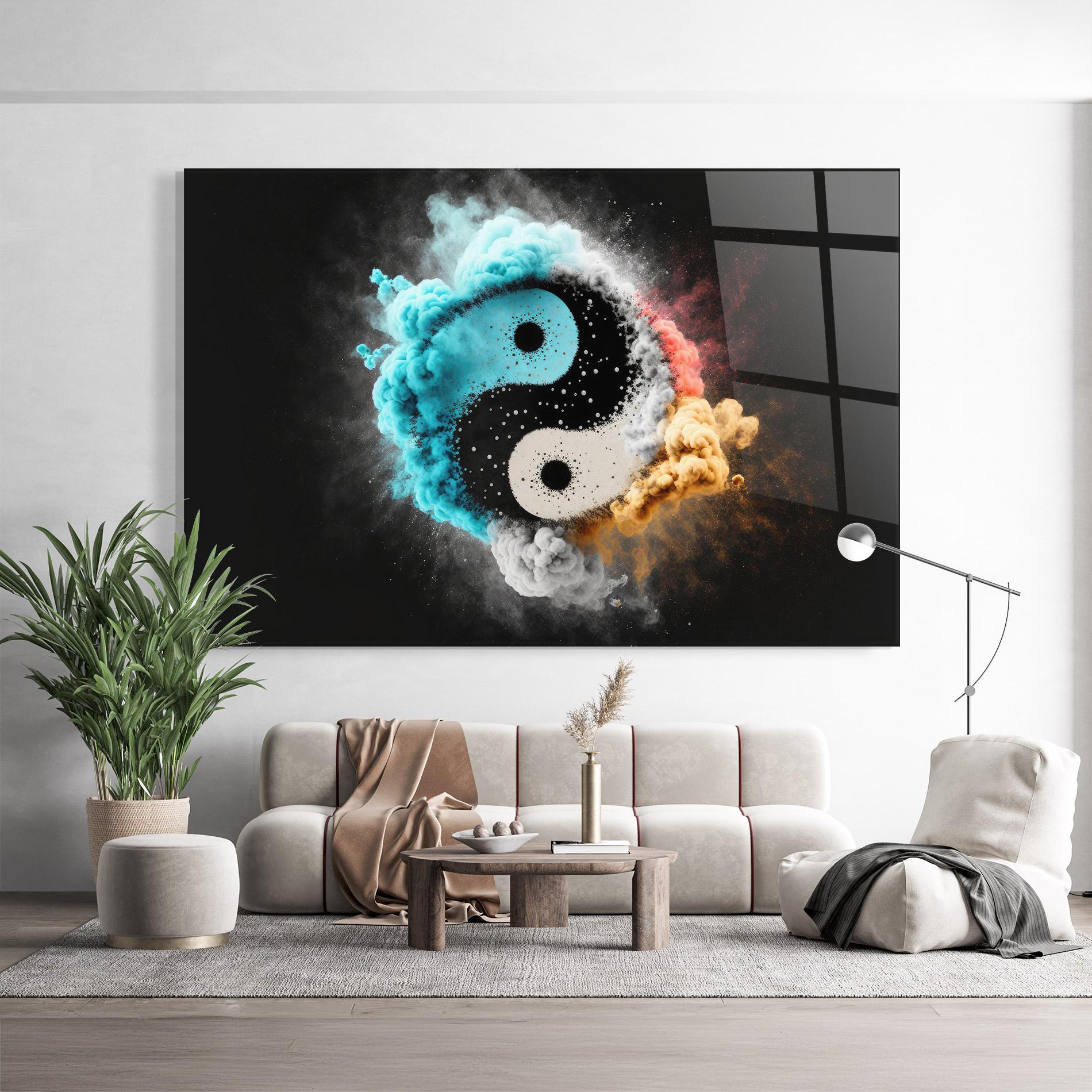 Glasbild Blue Smoke Yinuang mockup 9