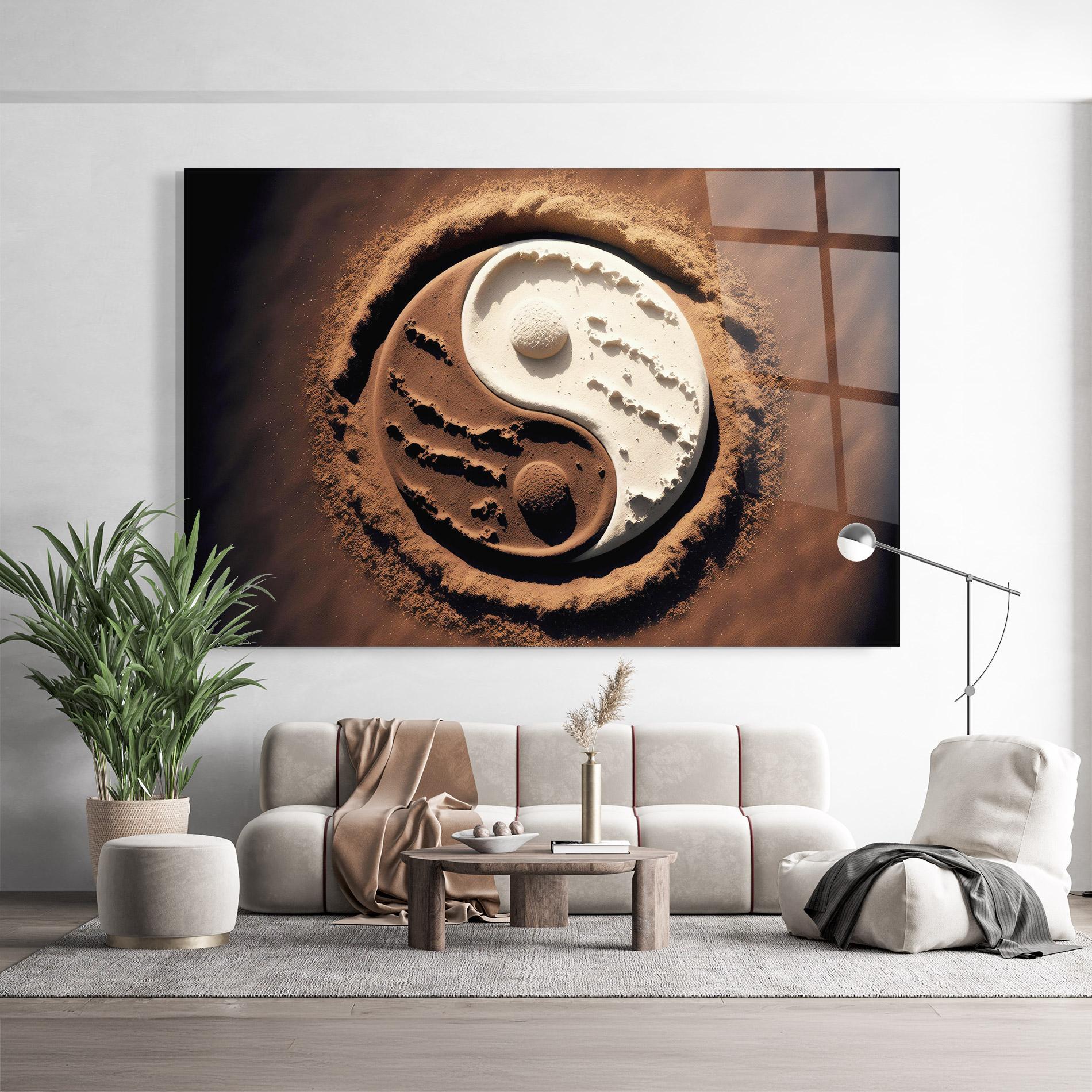 Glasbild Earth Yinyang mockup 9