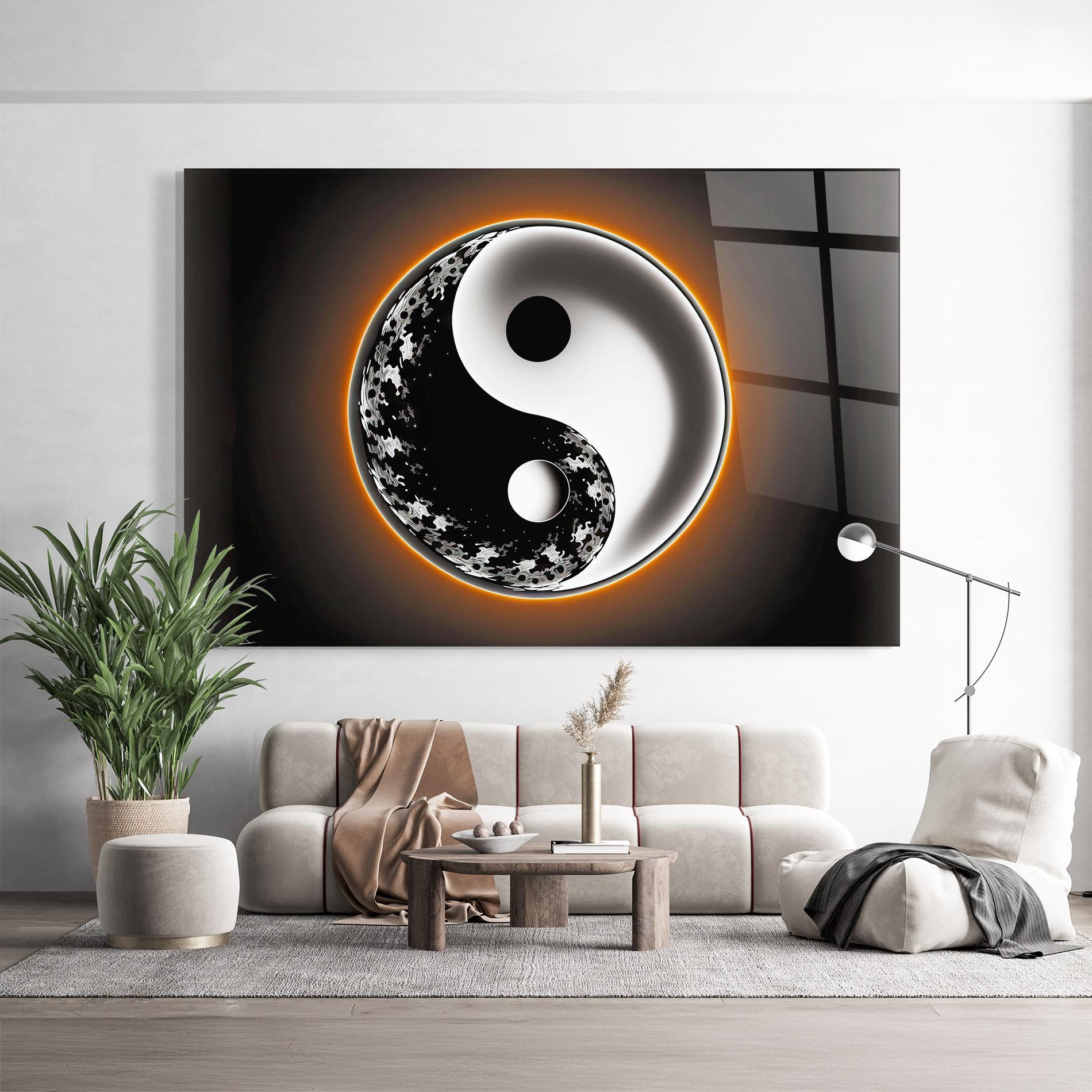 Glasbild Purple Light Yinyang mockup 9