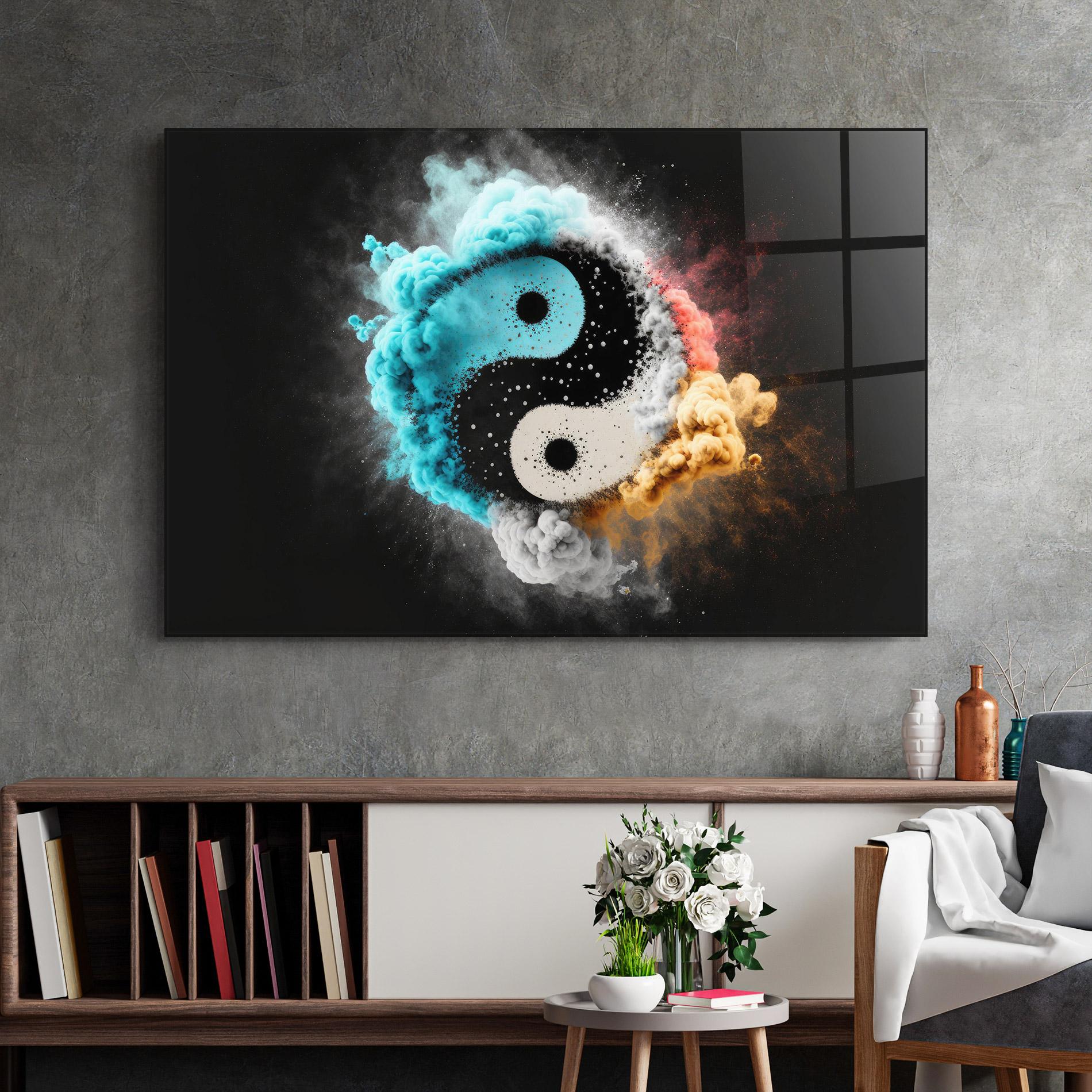 Glasbild Blue Smoke Yinuang mockup 2