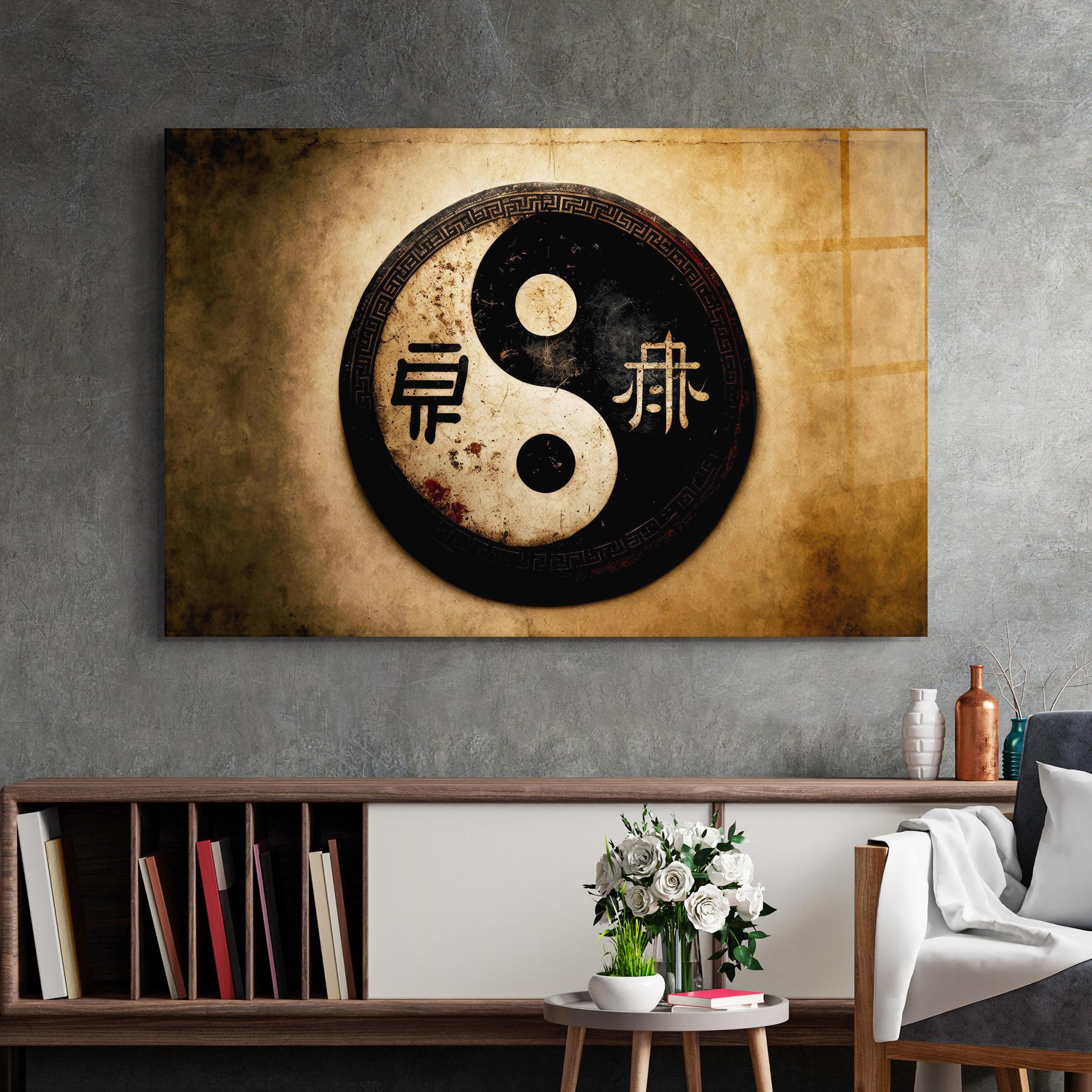 Glasbild Chinese Yinyang mockup 2
