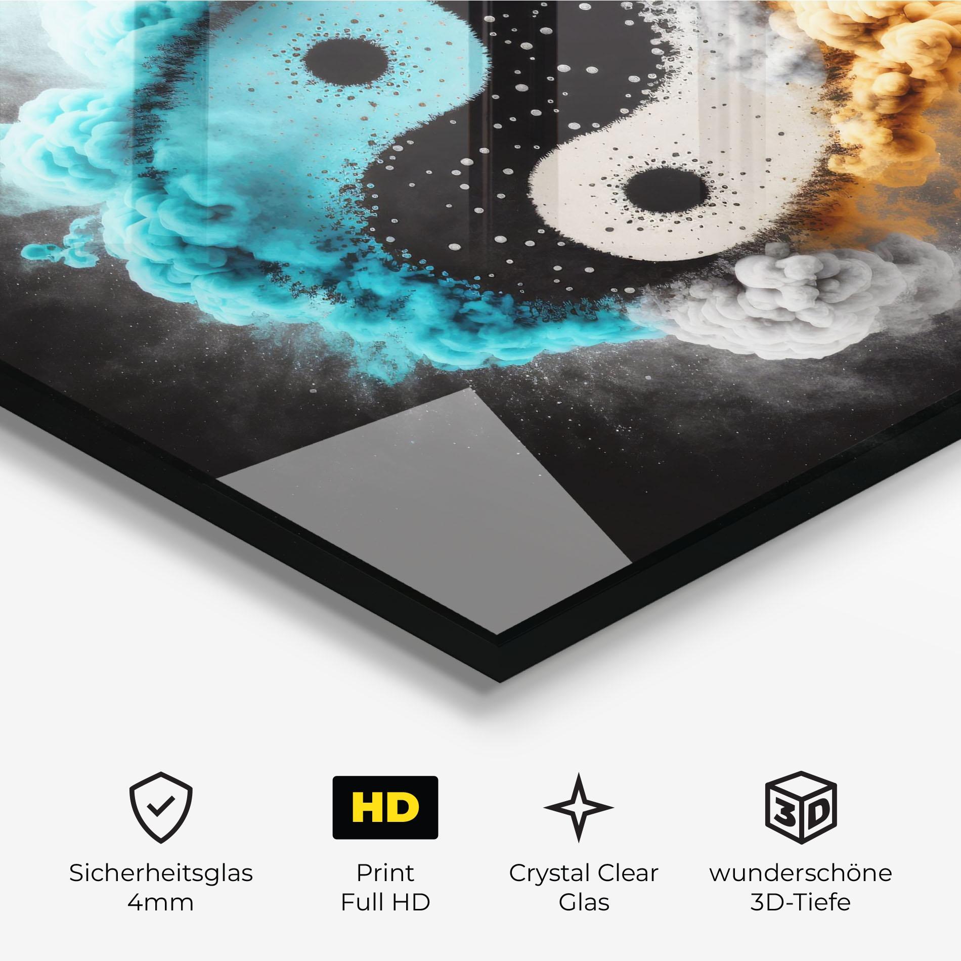 Glasbild Blue Smoke Yinuang mockup 3