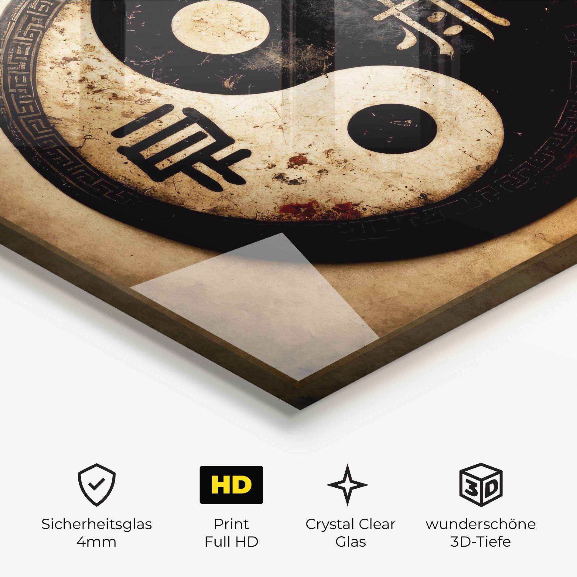 Glasbild Chinese Yinyang mockup 3