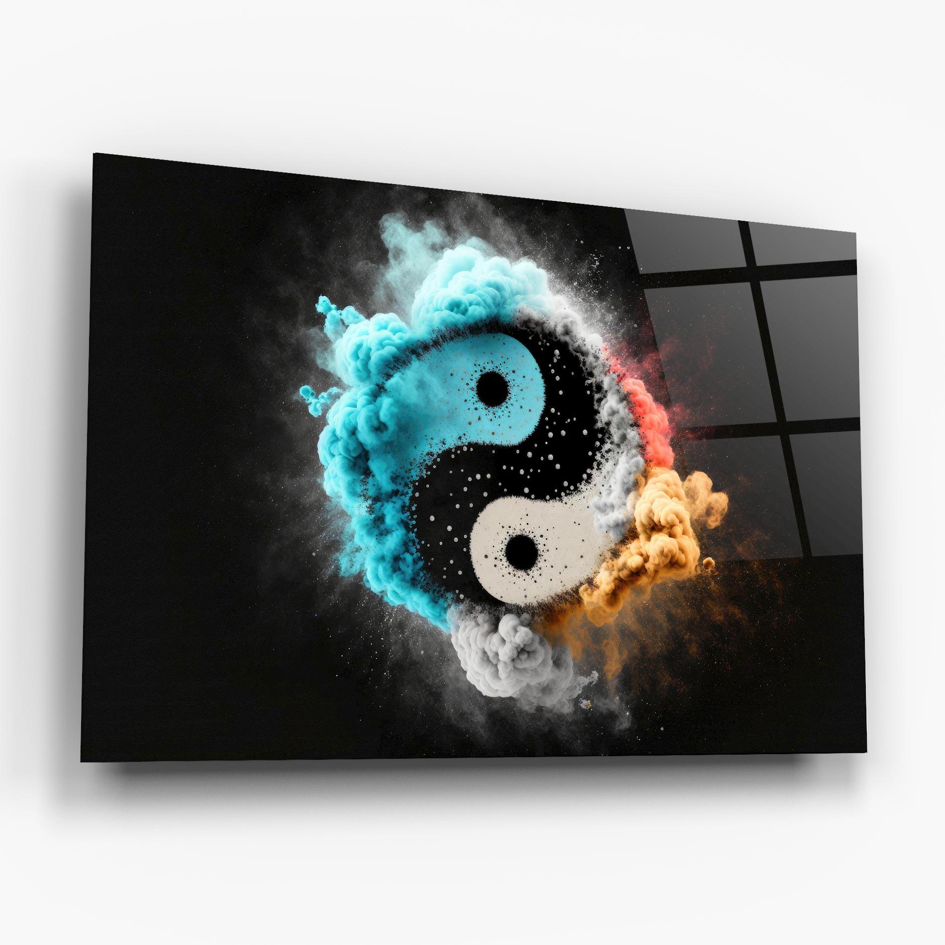 Glasbild Blue Smoke Yinuang mockup 6