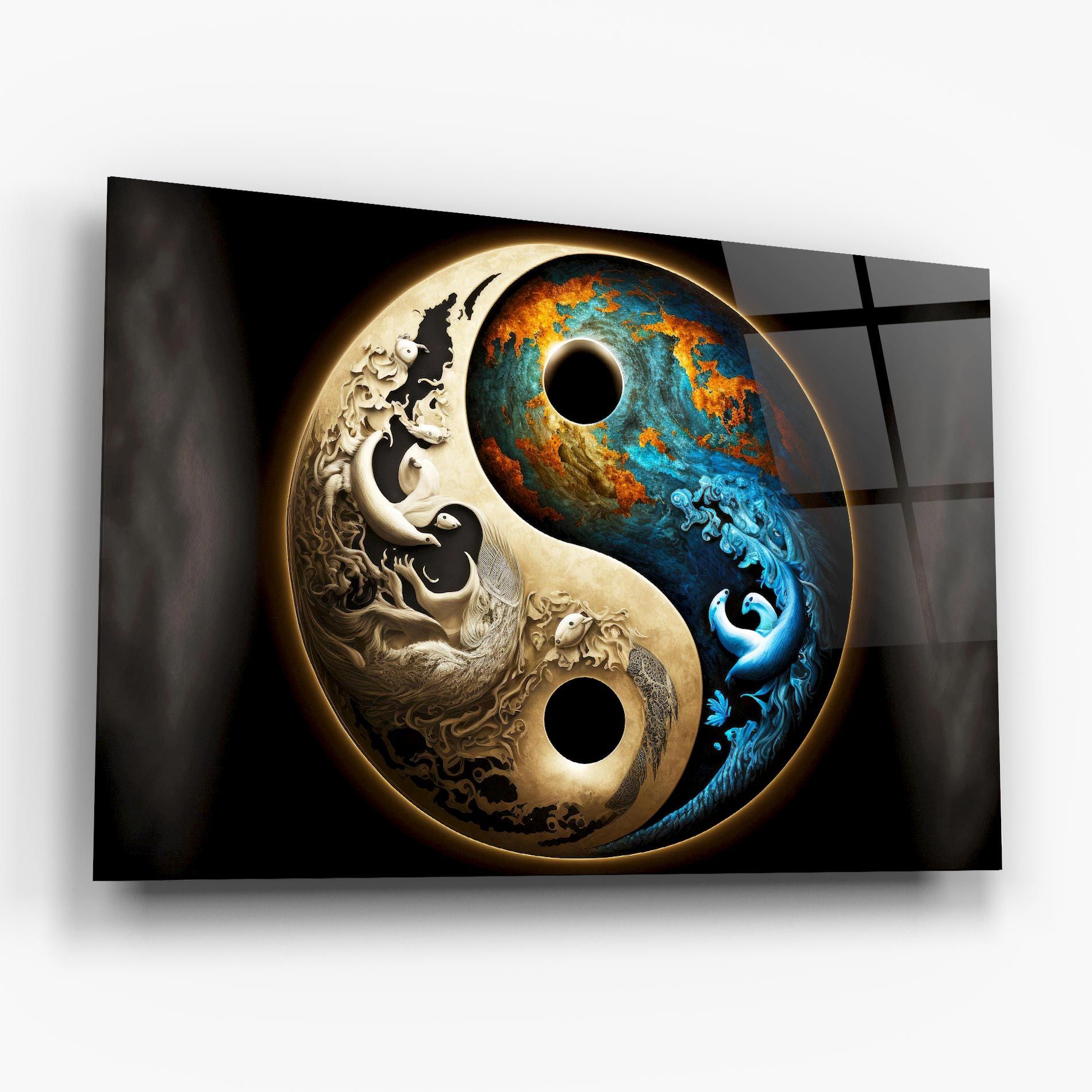 Cream Blue Yinyang mockup 6