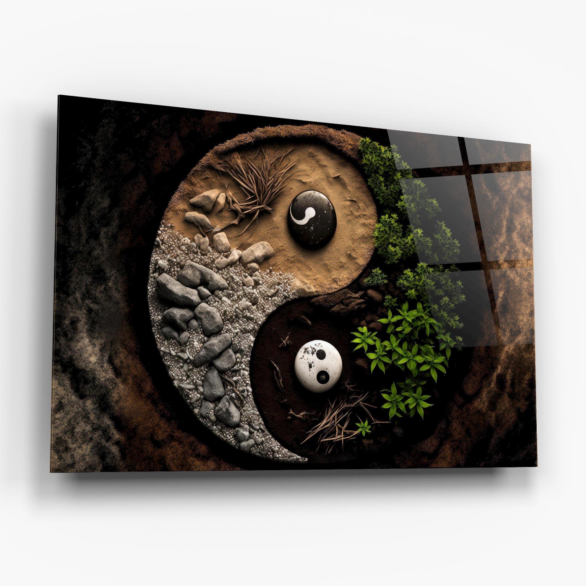 Glasbild Nature Yinyang mockup 6