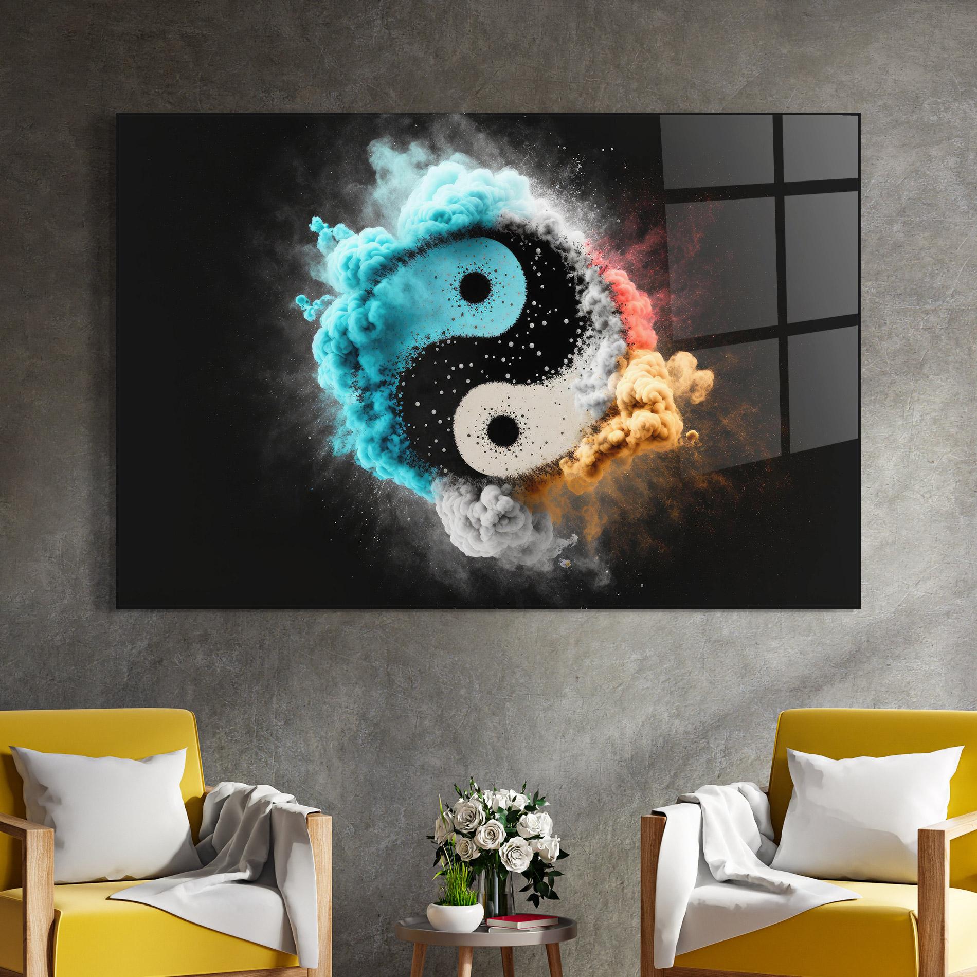 Glasbild Blue Smoke Yinuang mockup 4