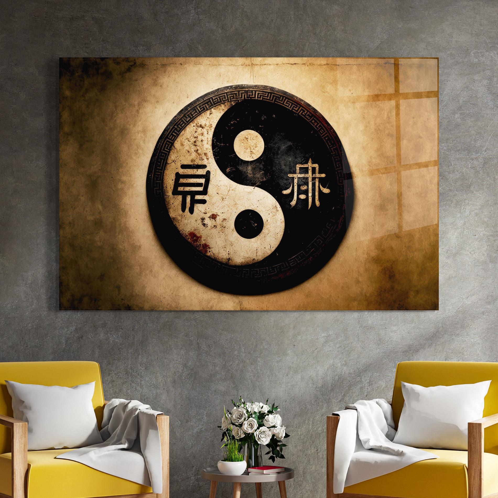 Glasbild Chinese Yinyang mockup 4