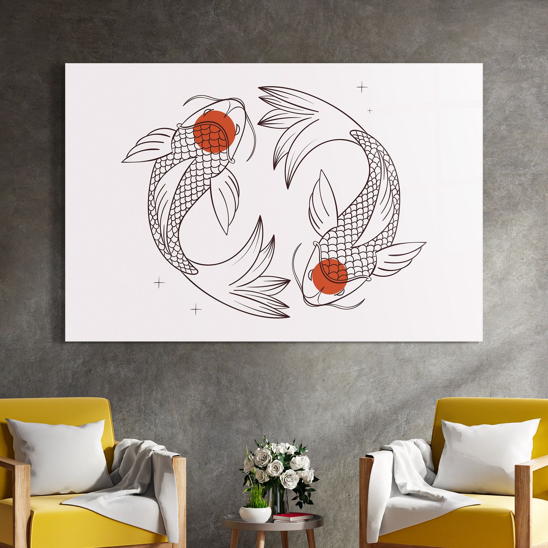 Koi Yinyang Art mockup 4