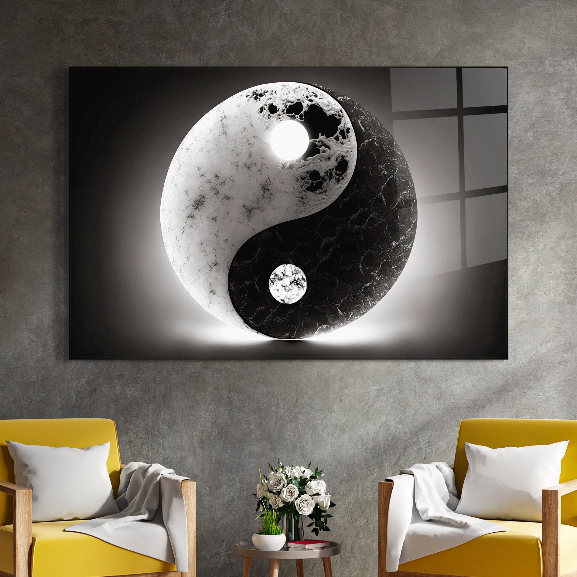 Glasbild Light Yinyang mockup 4