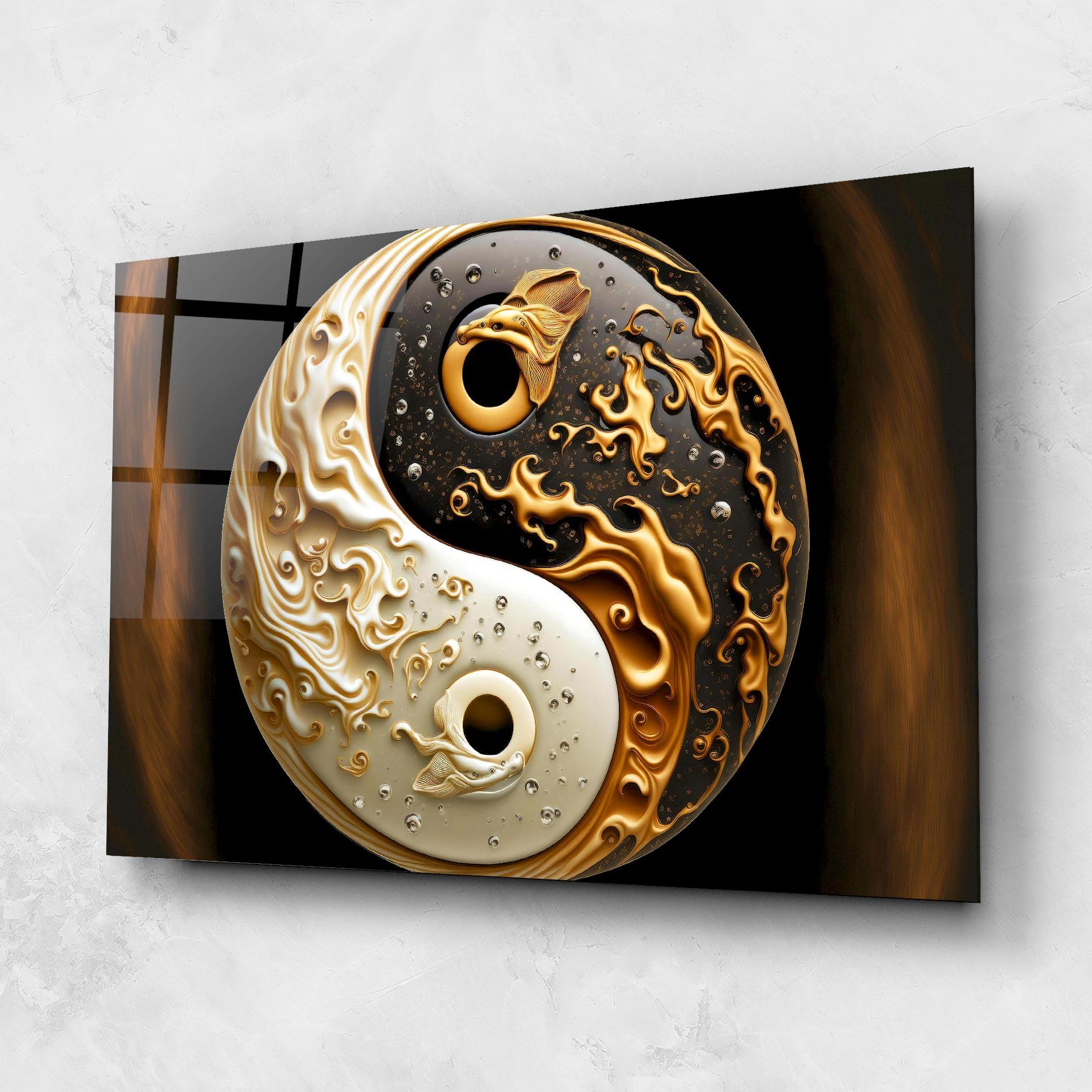 Glasbild Caramel Yinyang mockup 1