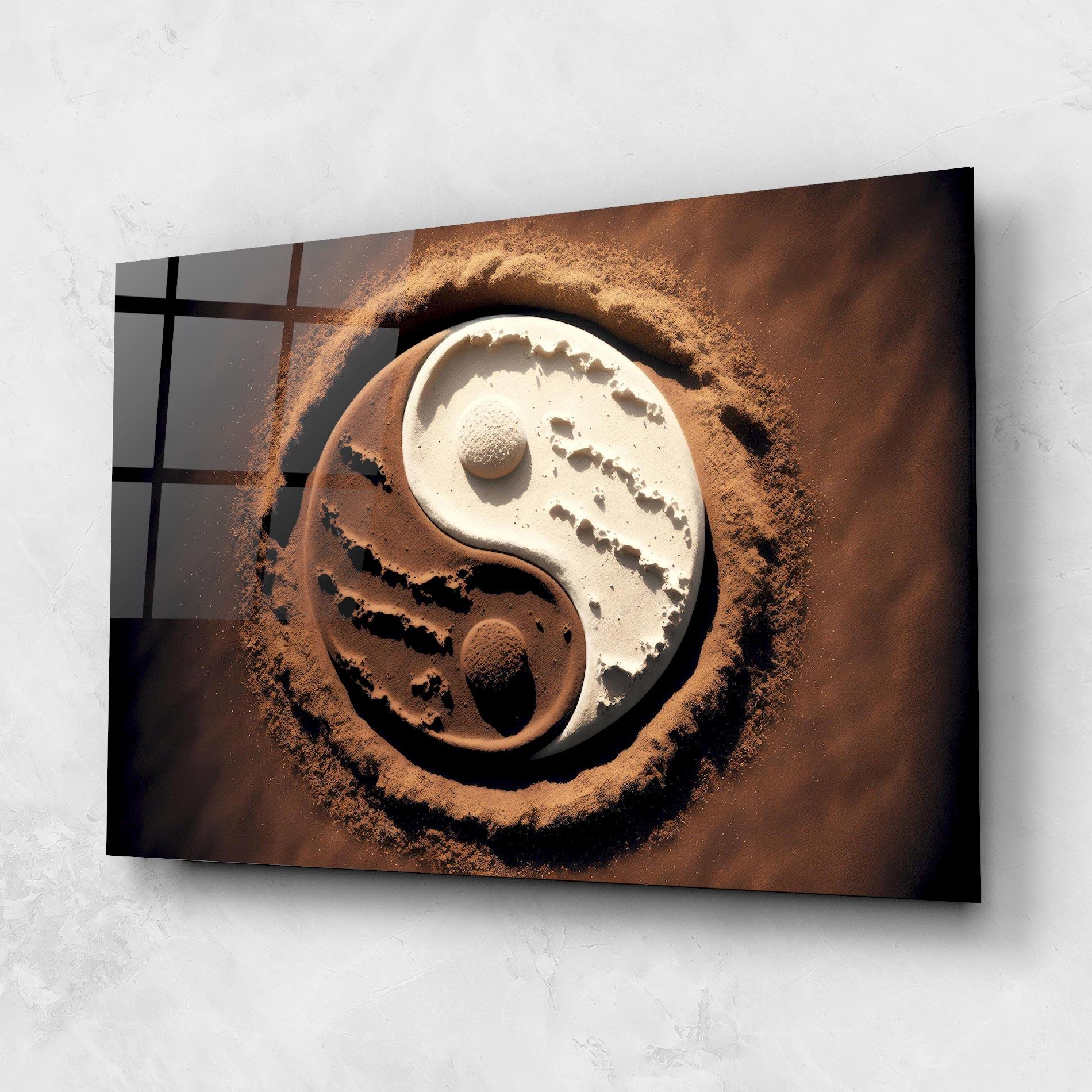 Glasbild Earth Yinyang mockup 1
