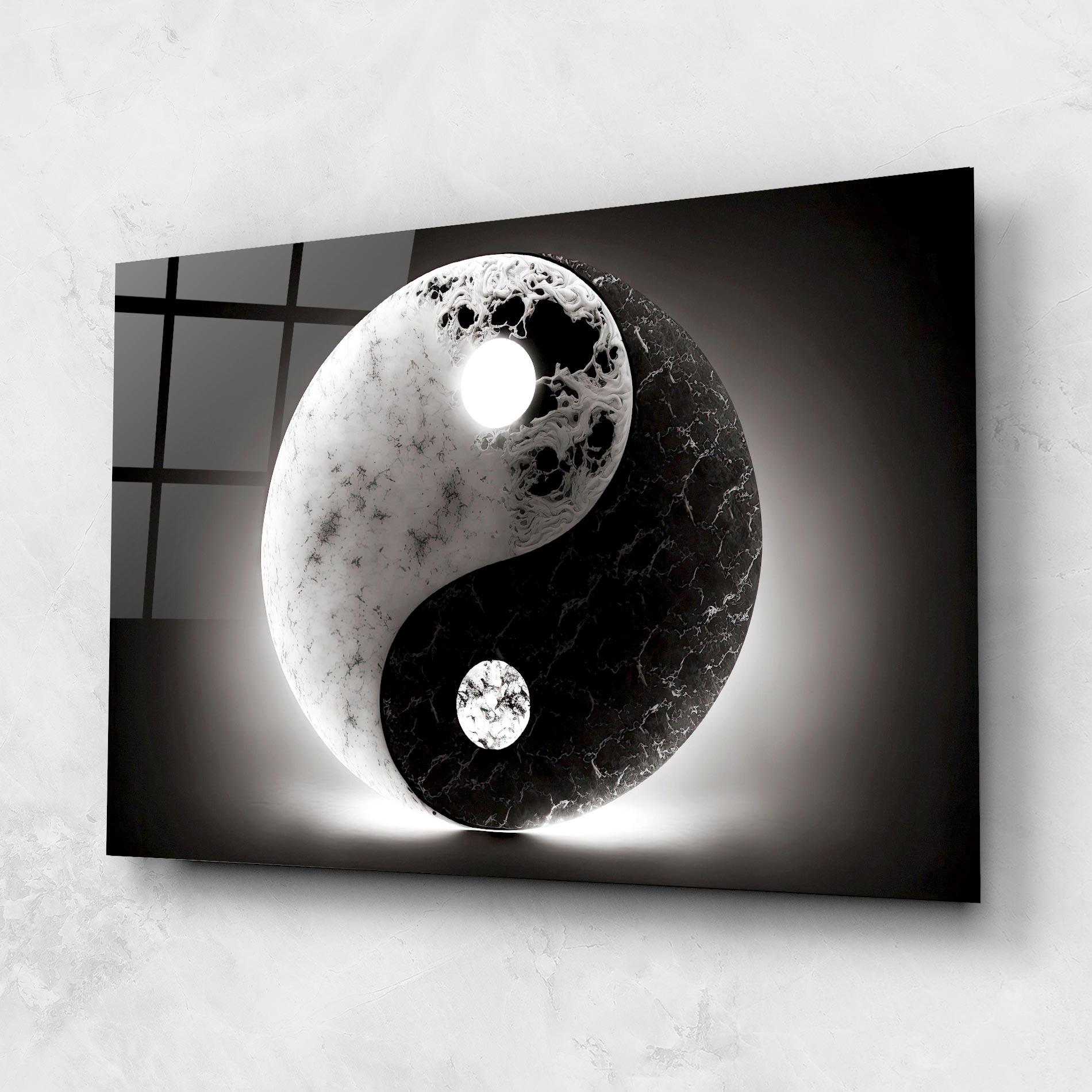 Glasbild Light Yinyang mockup 1