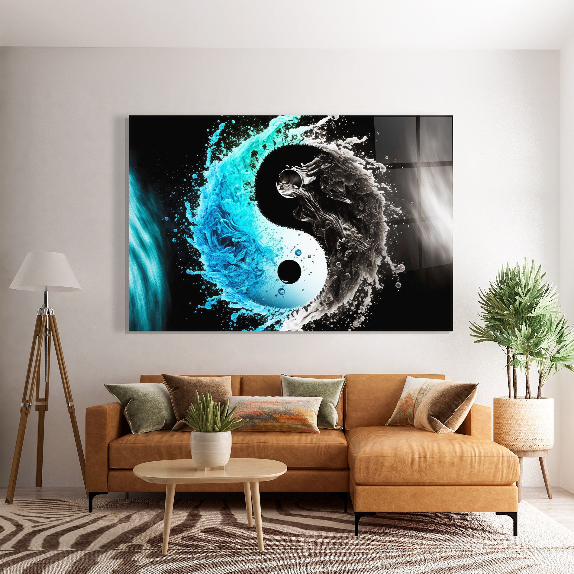 Blue Black Yinyang mockup 7