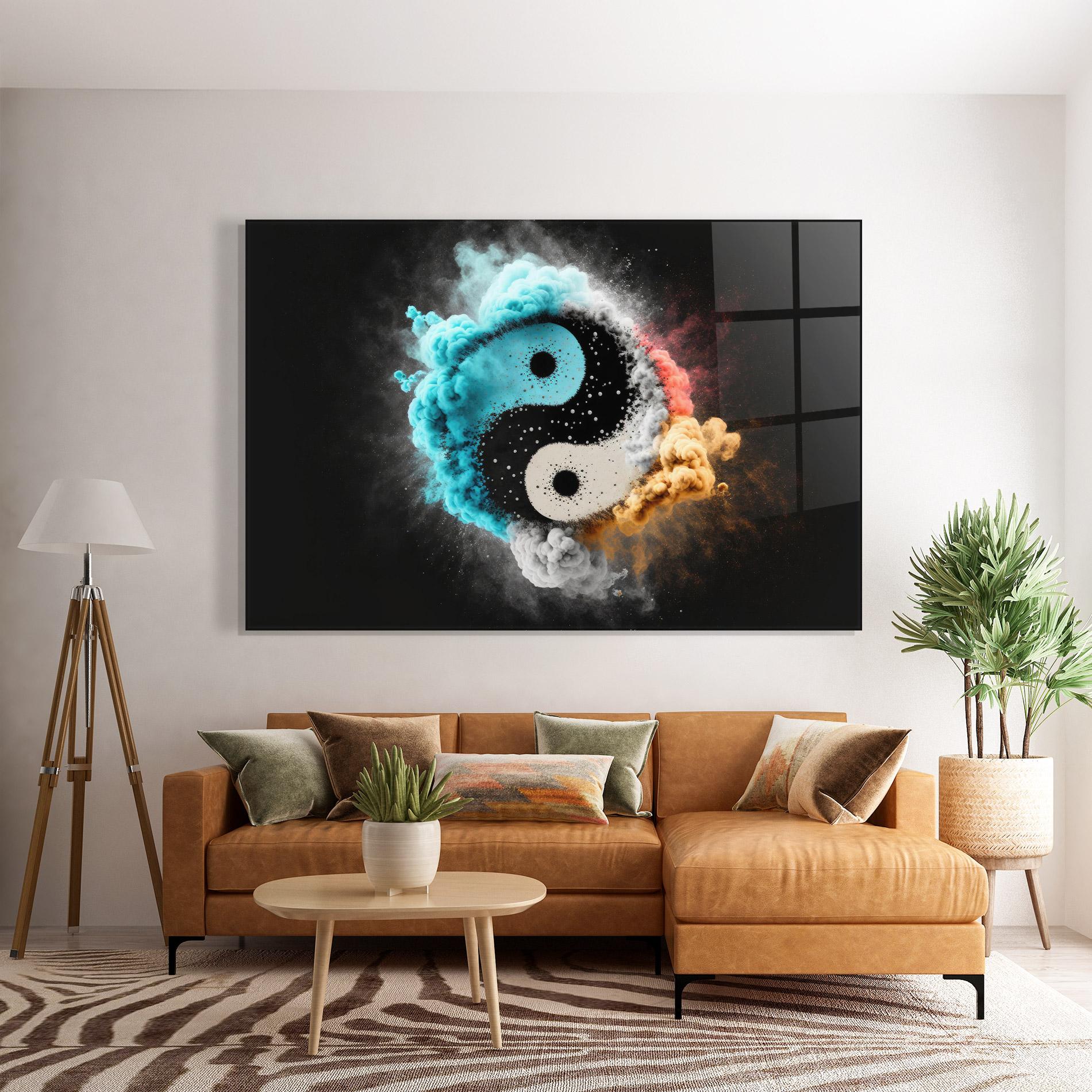 Glasbild Blue Smoke Yinuang mockup 7