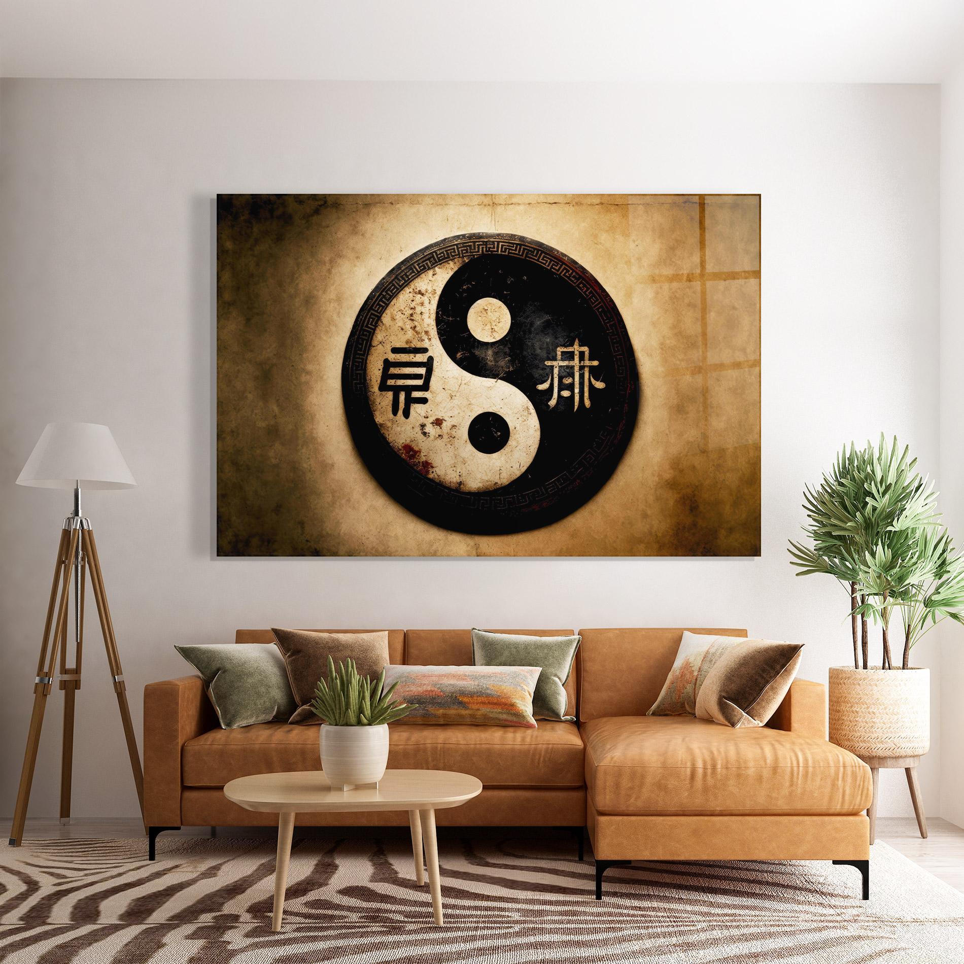 Glasbild Chinese Yinyang mockup 7