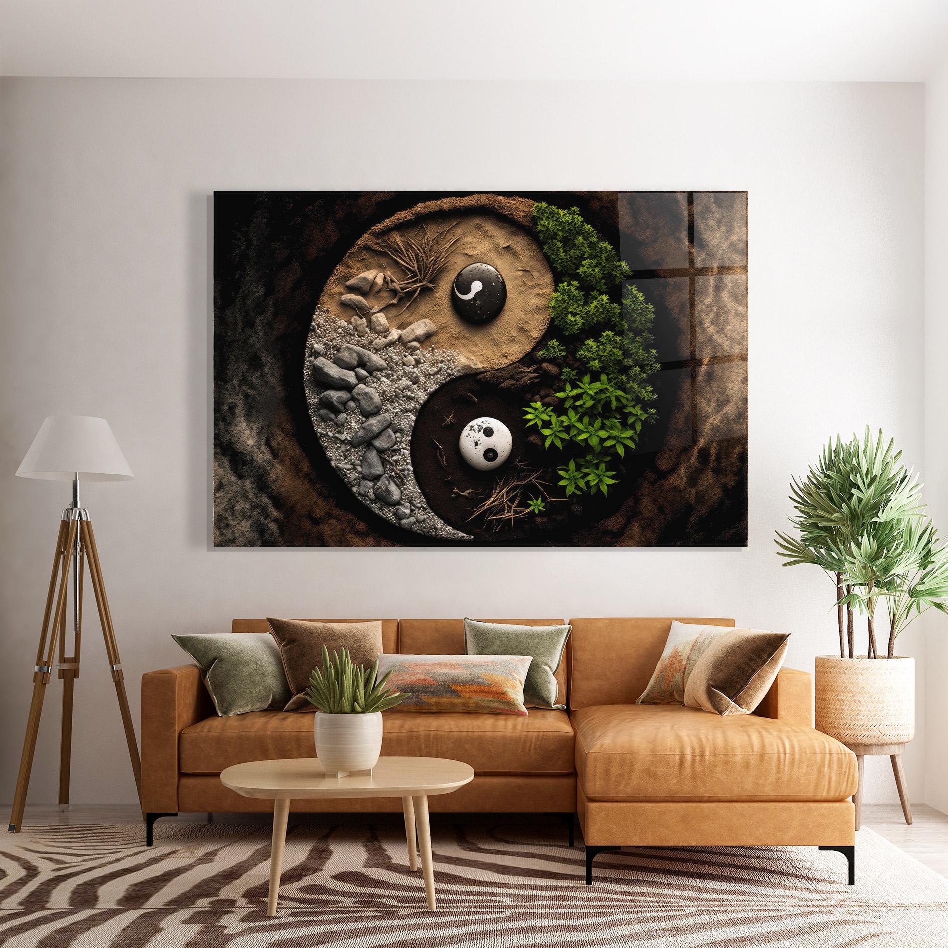 Glasbild Nature Yinyang mockup 7