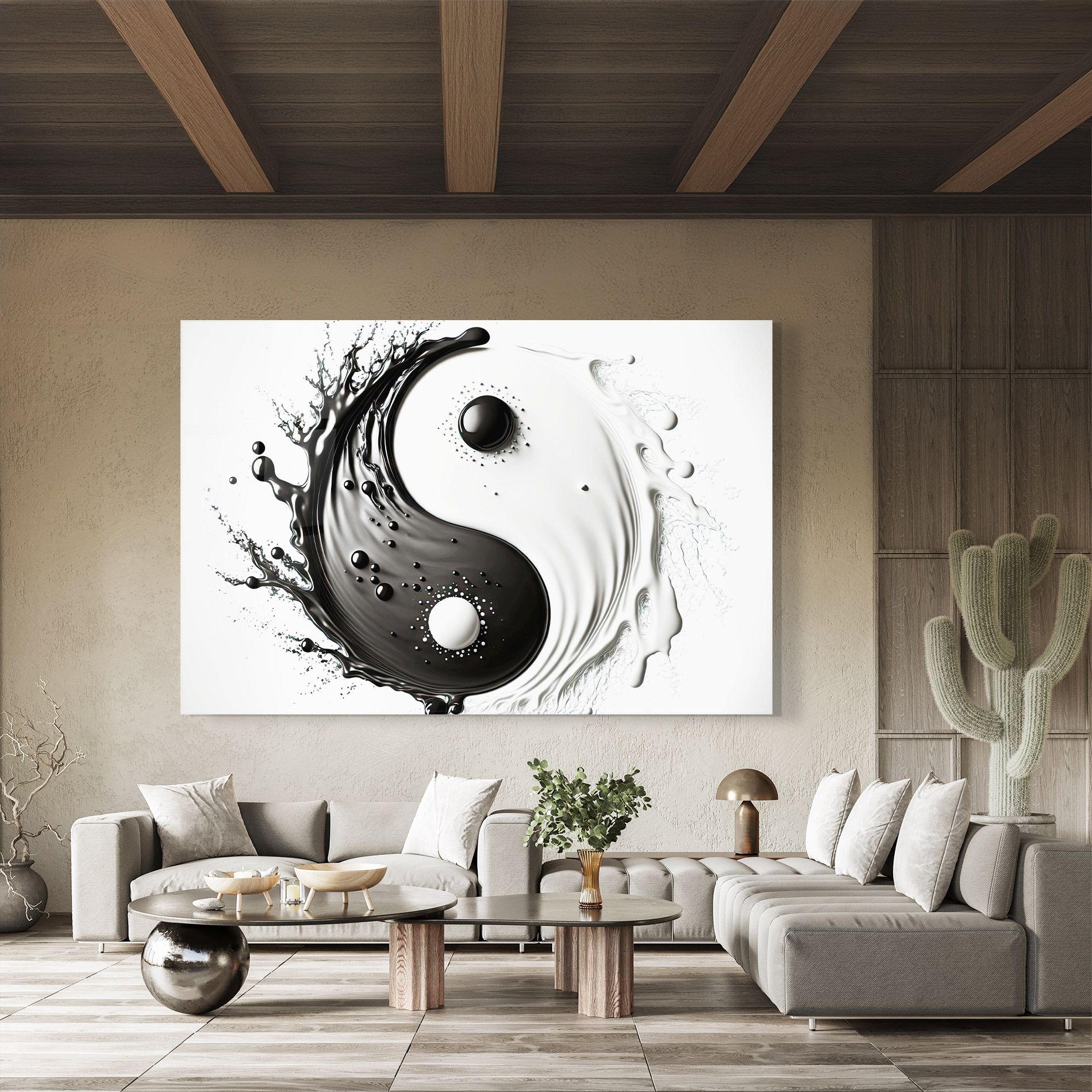 Black Liquid Yinyang mockup 8