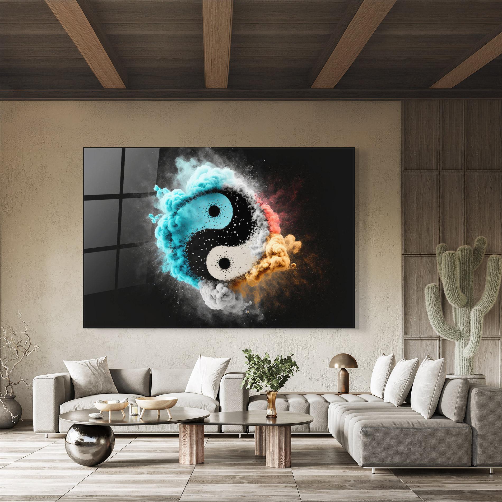 Glasbild Blue Smoke Yinuang mockup 8