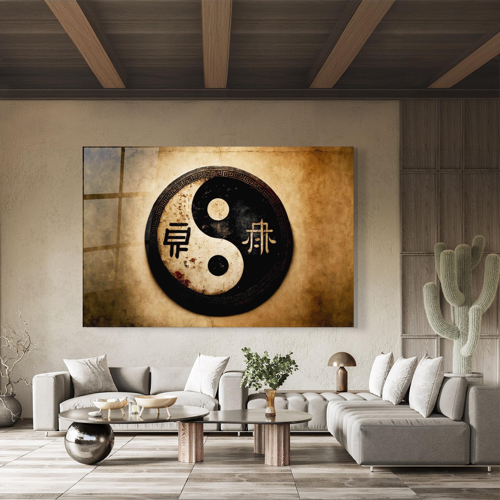 Glasbild Chinese Yinyang mockup 8