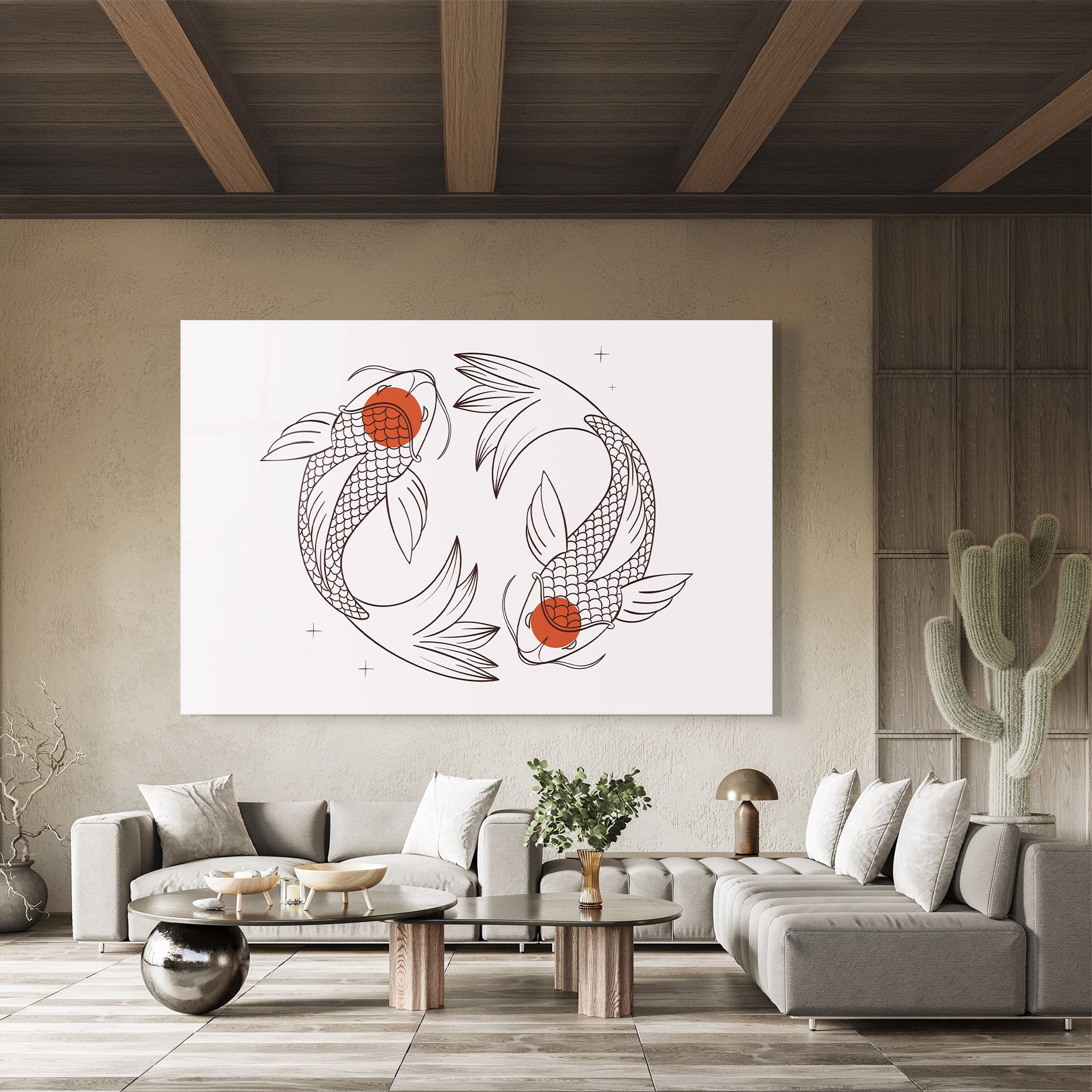 Koi Yinyang Art mockup 8