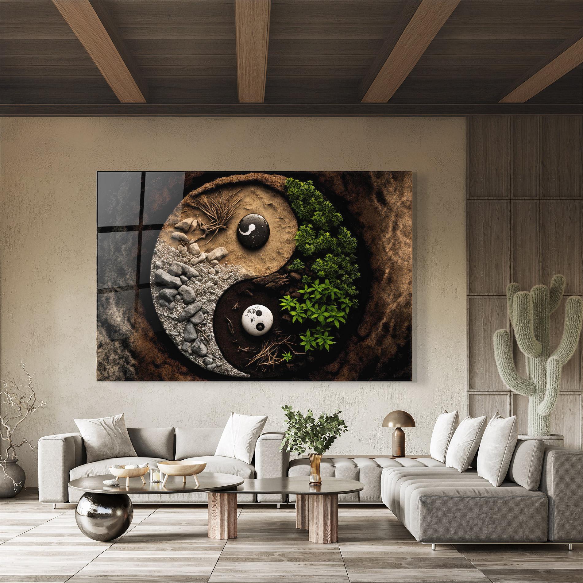 Glasbild Nature Yinyang mockup 8