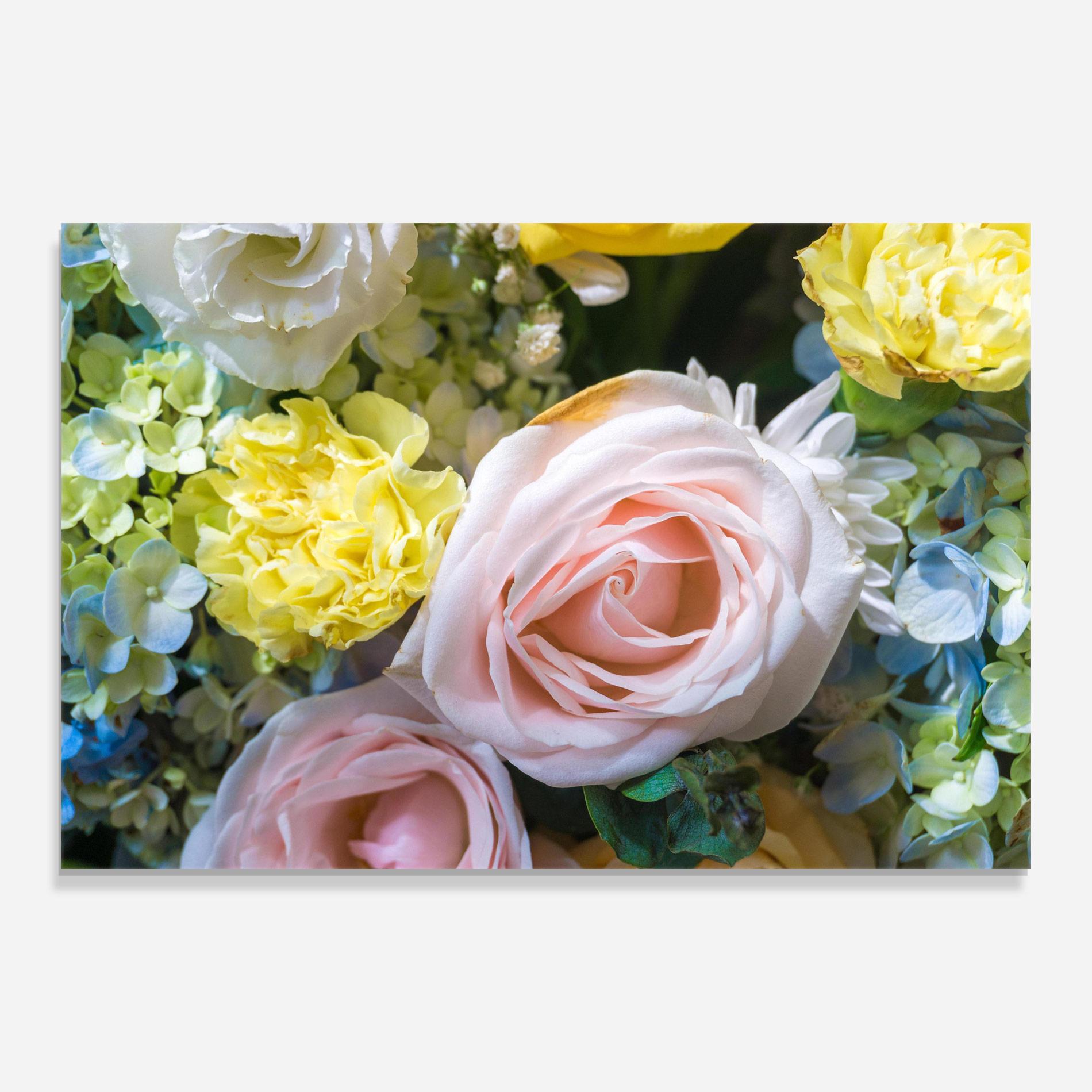 Glasbild Bouquet Light Pink mockup 0