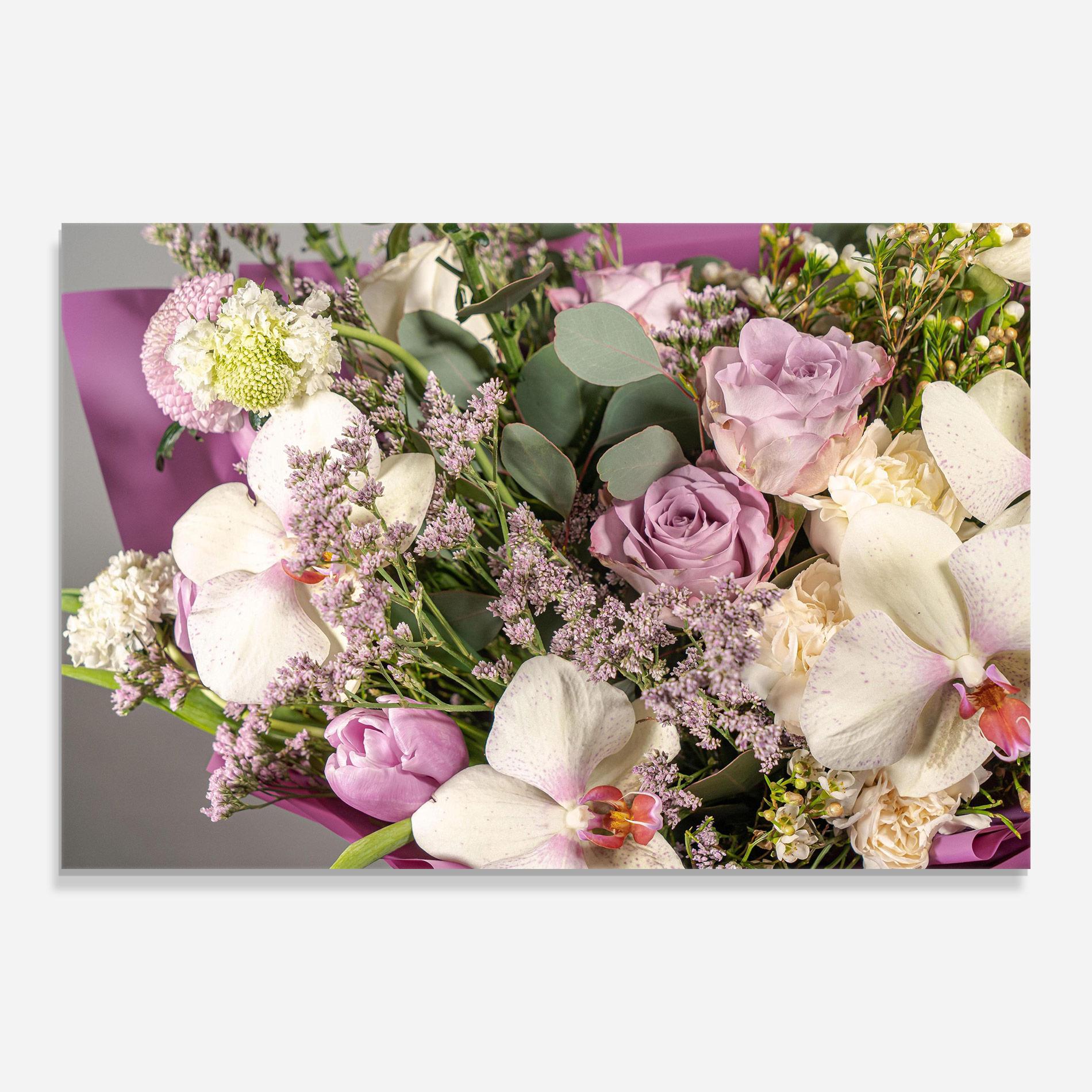 Glasbild Cute Purple Bouquet mockup 0